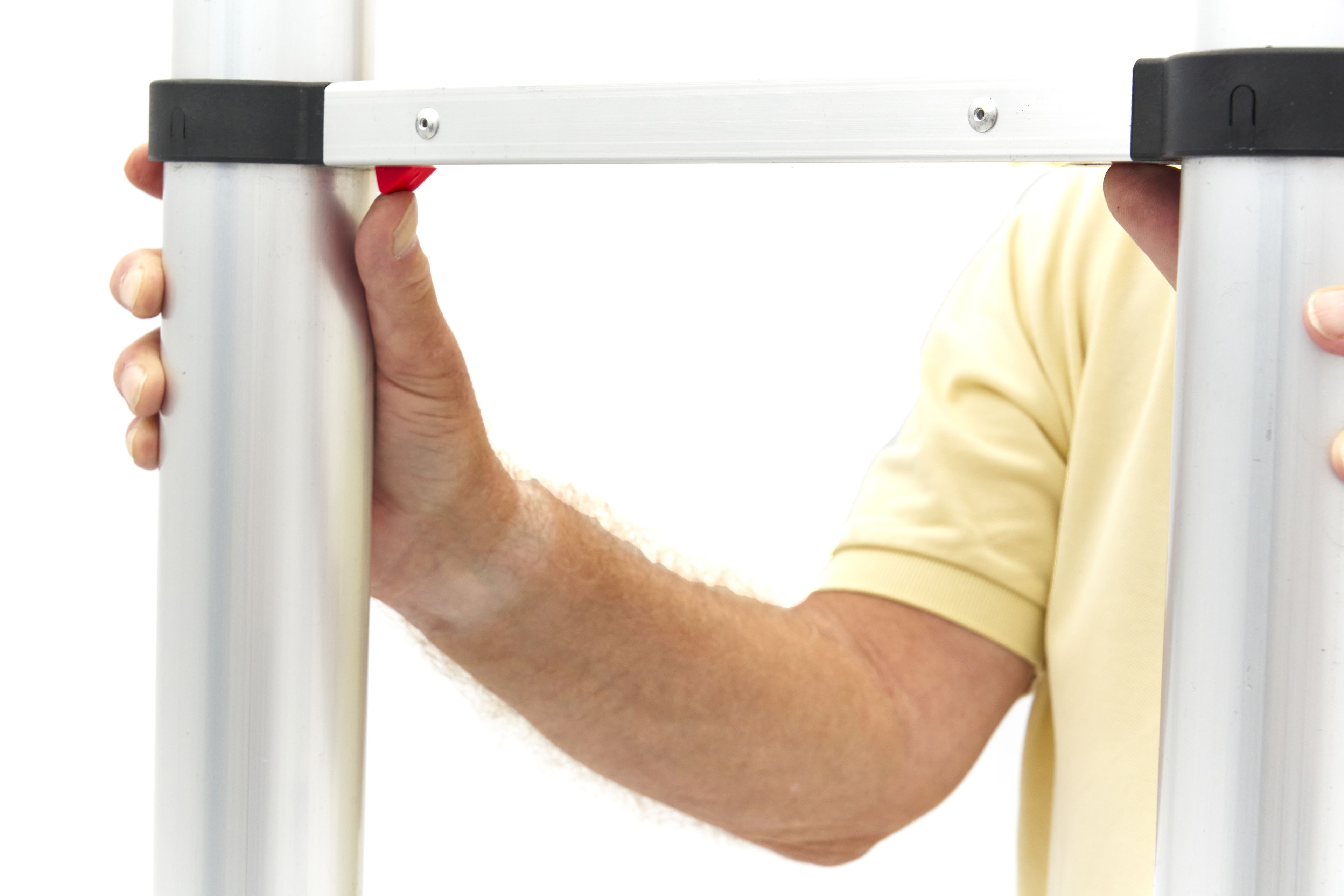 HBM Professionele Telescoopladder – Aluminium – Max. Werkhoogte 3.80 m Image 7