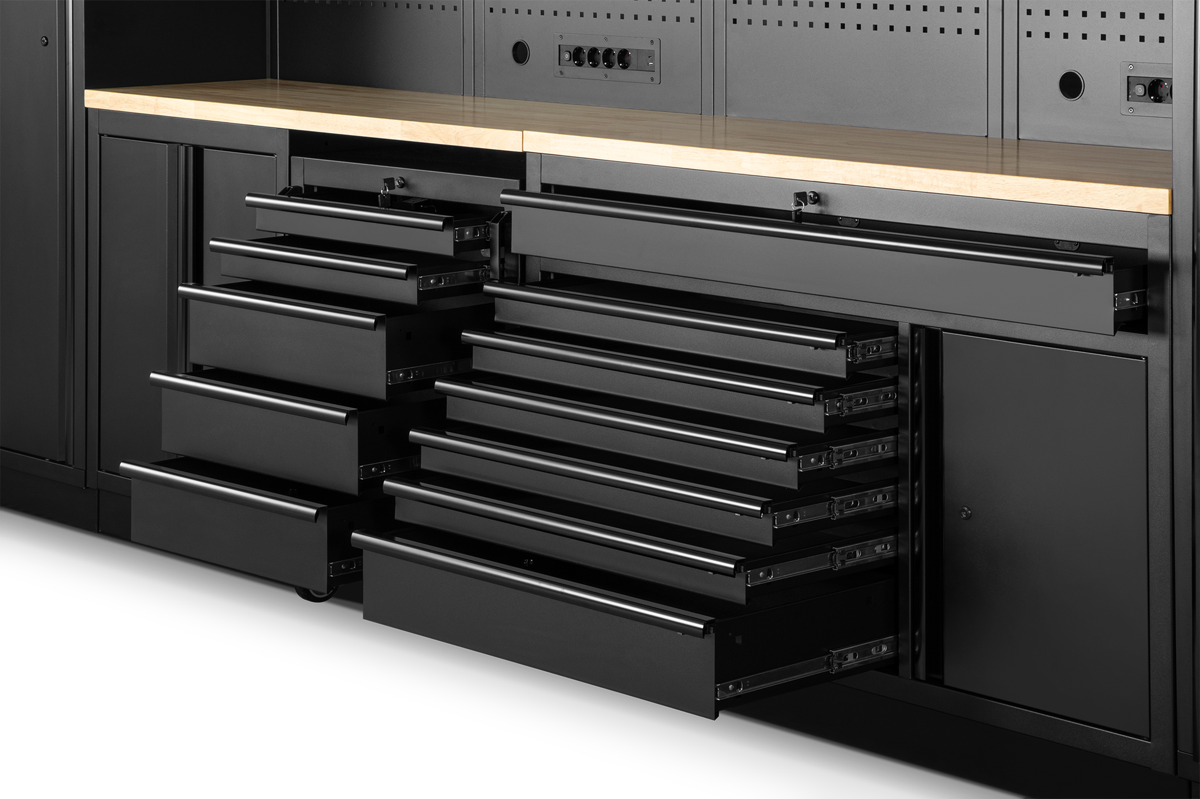 HBM modulair werkplaatssystem 13-delig, zwart Image 14