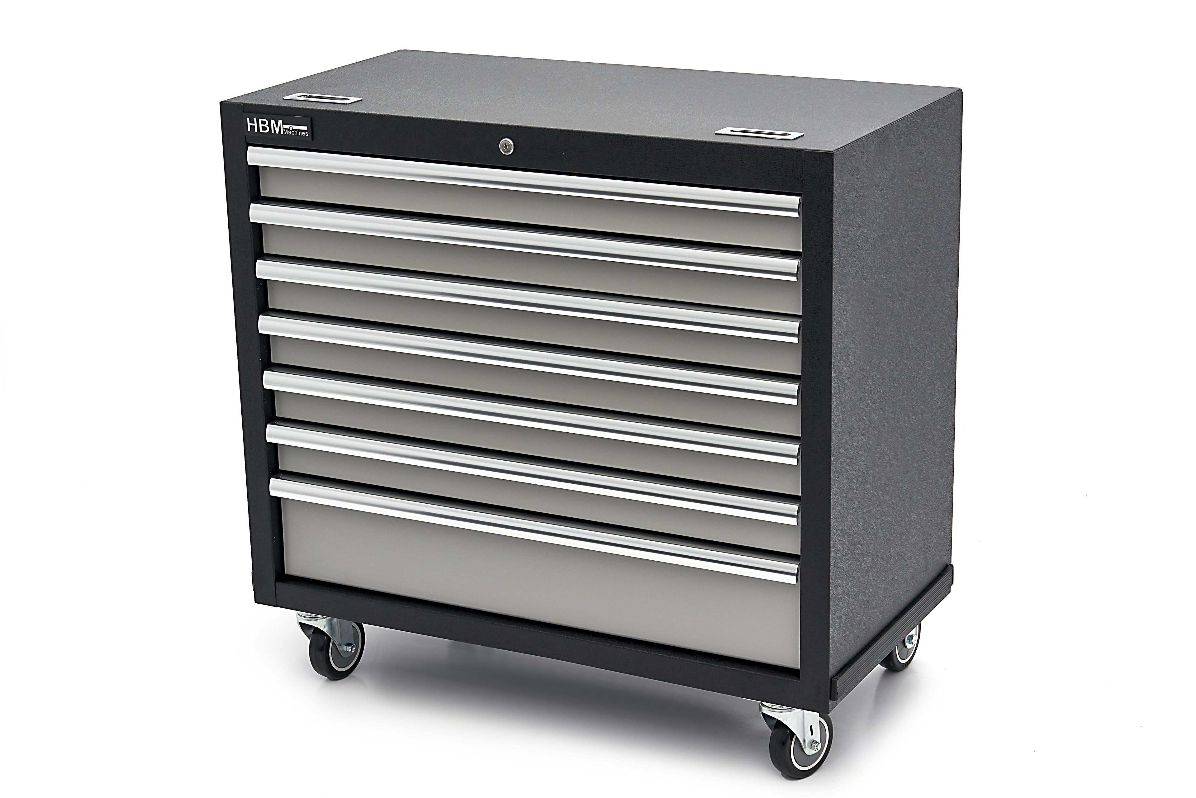 HBM Chariot à outils professionnel large de 7 tiroirs pour l'équipement d'atelier