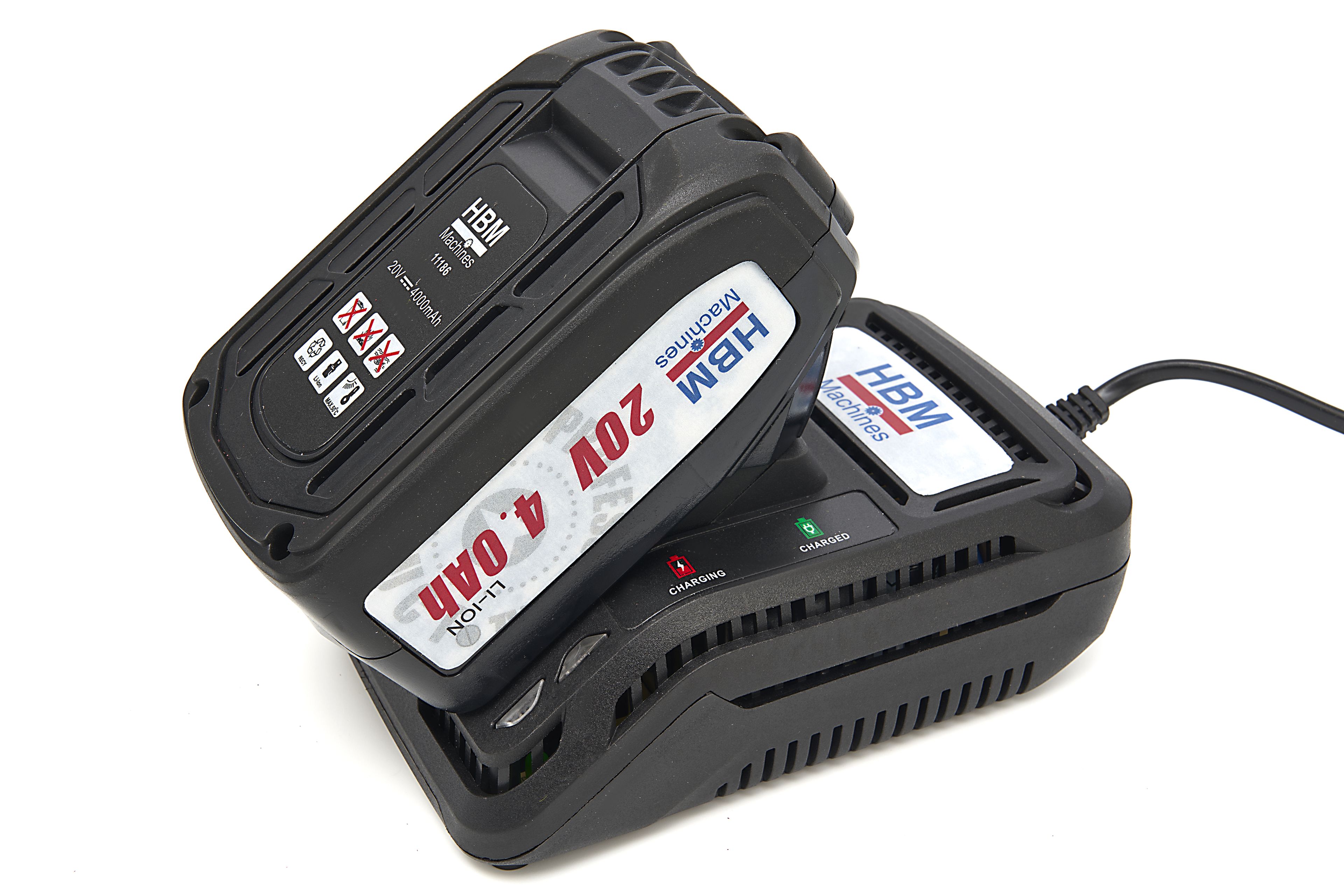 Máquina de lijado de palma HBM Profesional de 20 Voltios 4,0AH Lion con 2 baterías Lion y 15 hojas de lijado Image 12