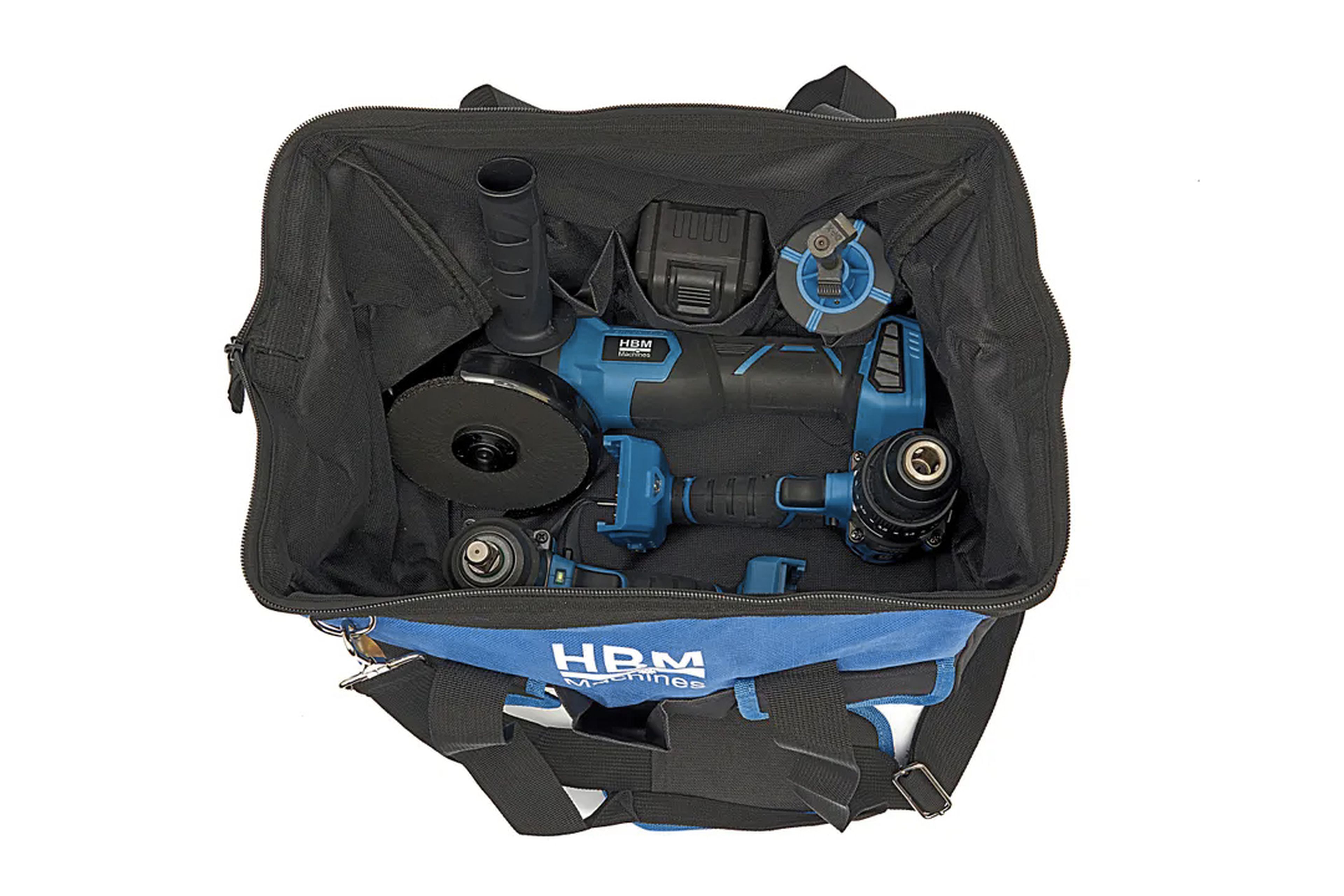 HBM accu combiset, haakse slijper, slagmoersleutel, boormachine 20 Volt Image 18