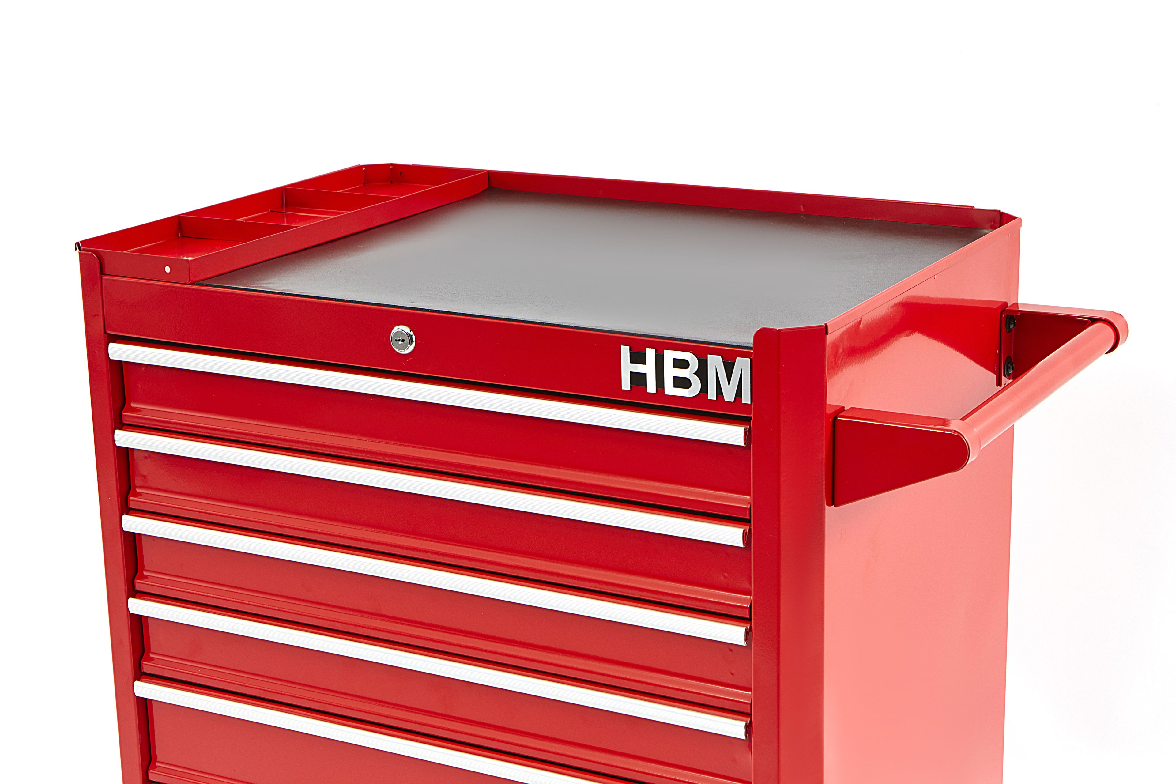 HBM gereedschapswagen met 7 laden, 66 cm, rood Image 4