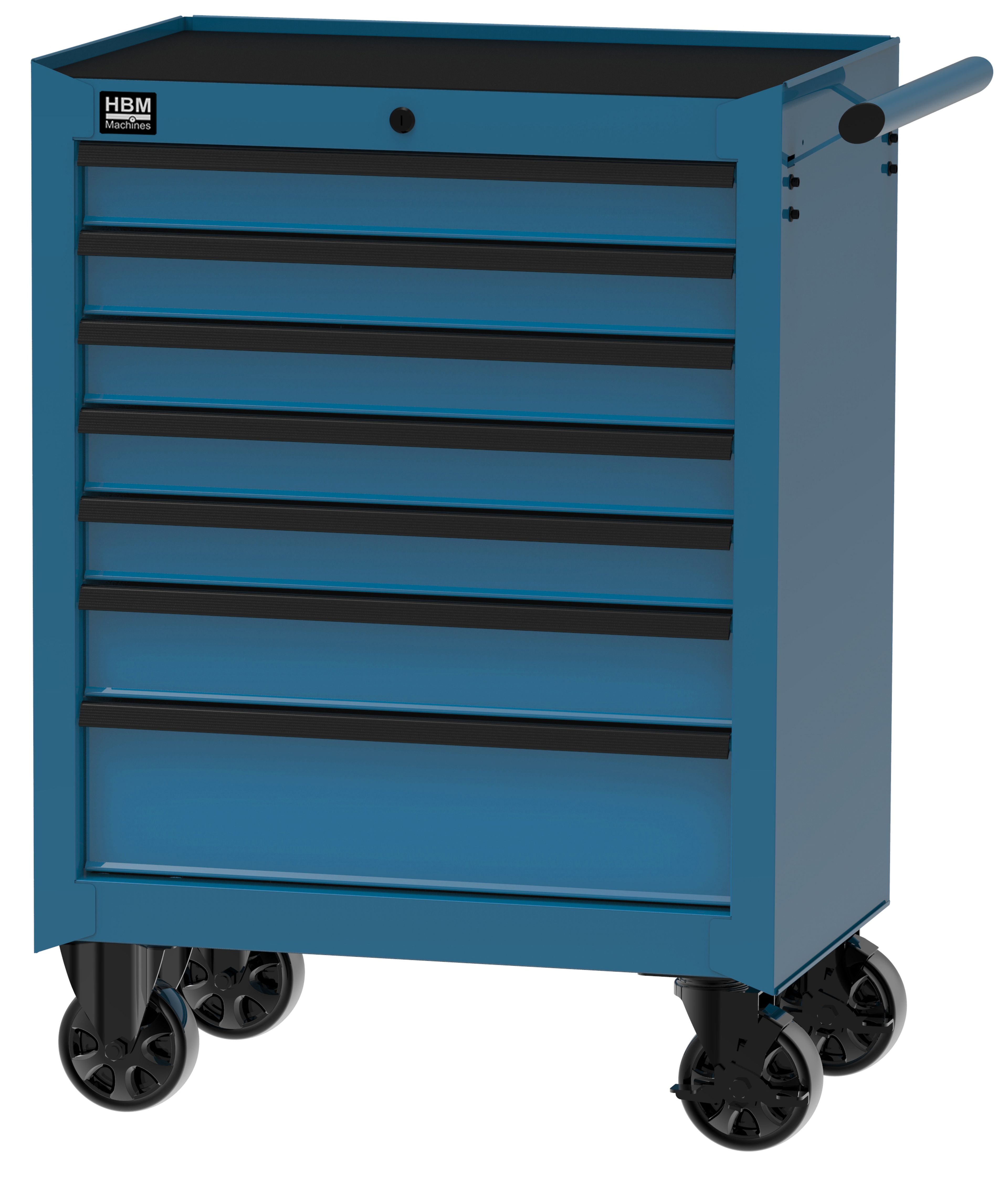 HBM gereedschapswagen 7 laden, blauw