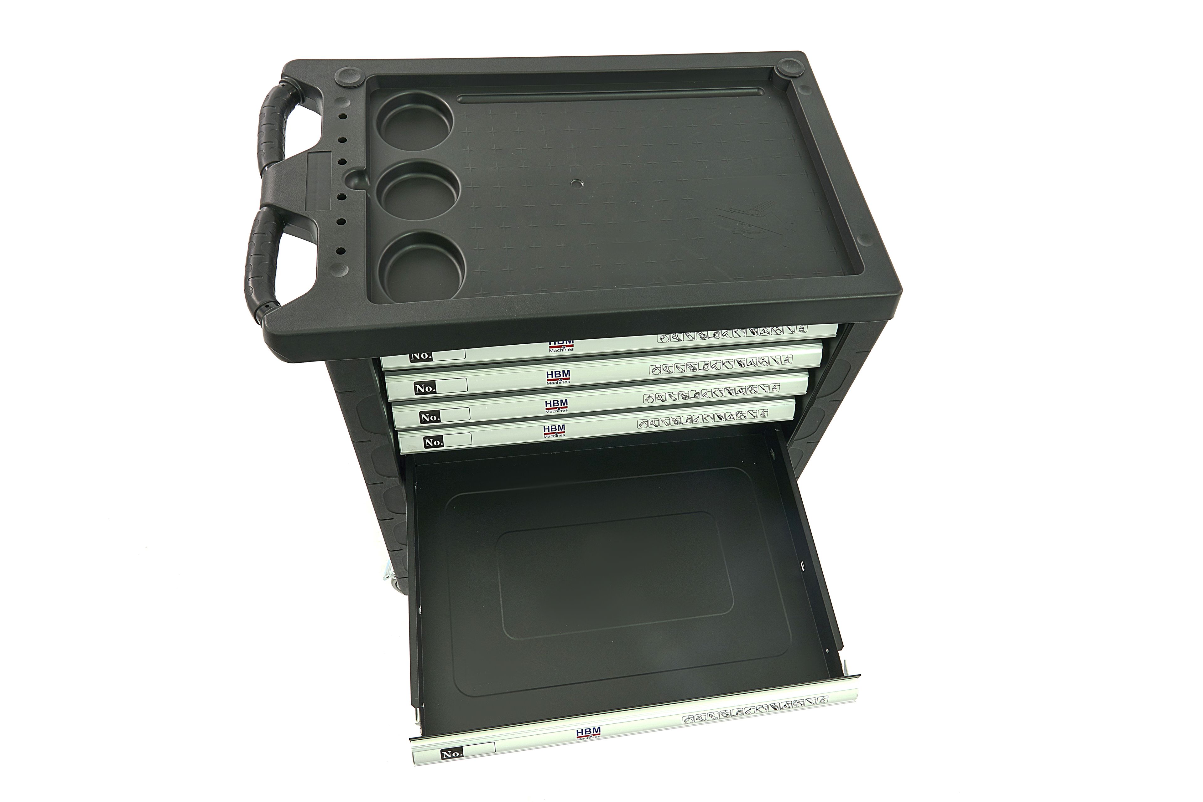 HBM gevulde gereedschapswagen 154-delig, zwart Image 12