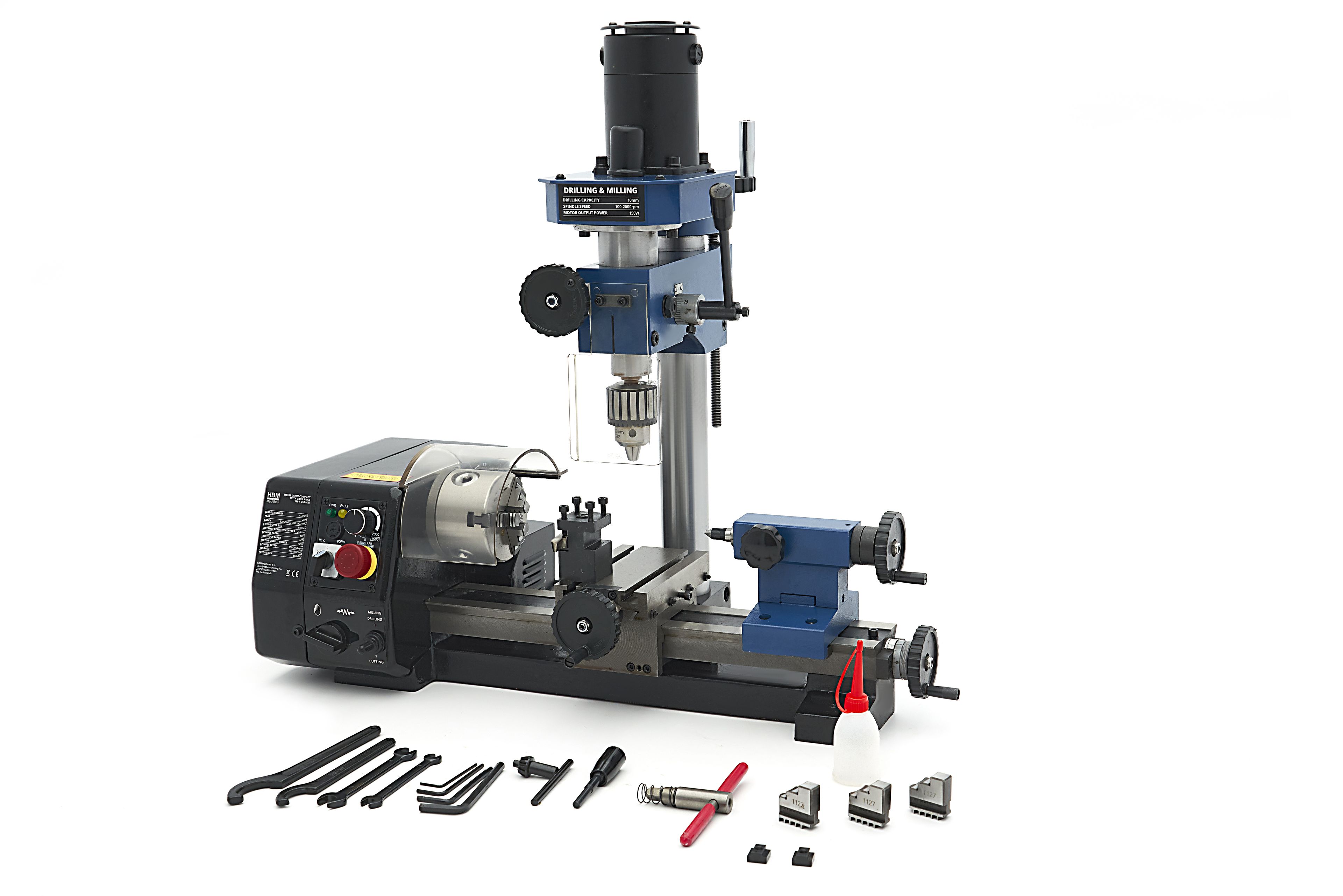 HBM mini tornio per metallo 140 x 250 compact BF Image 2