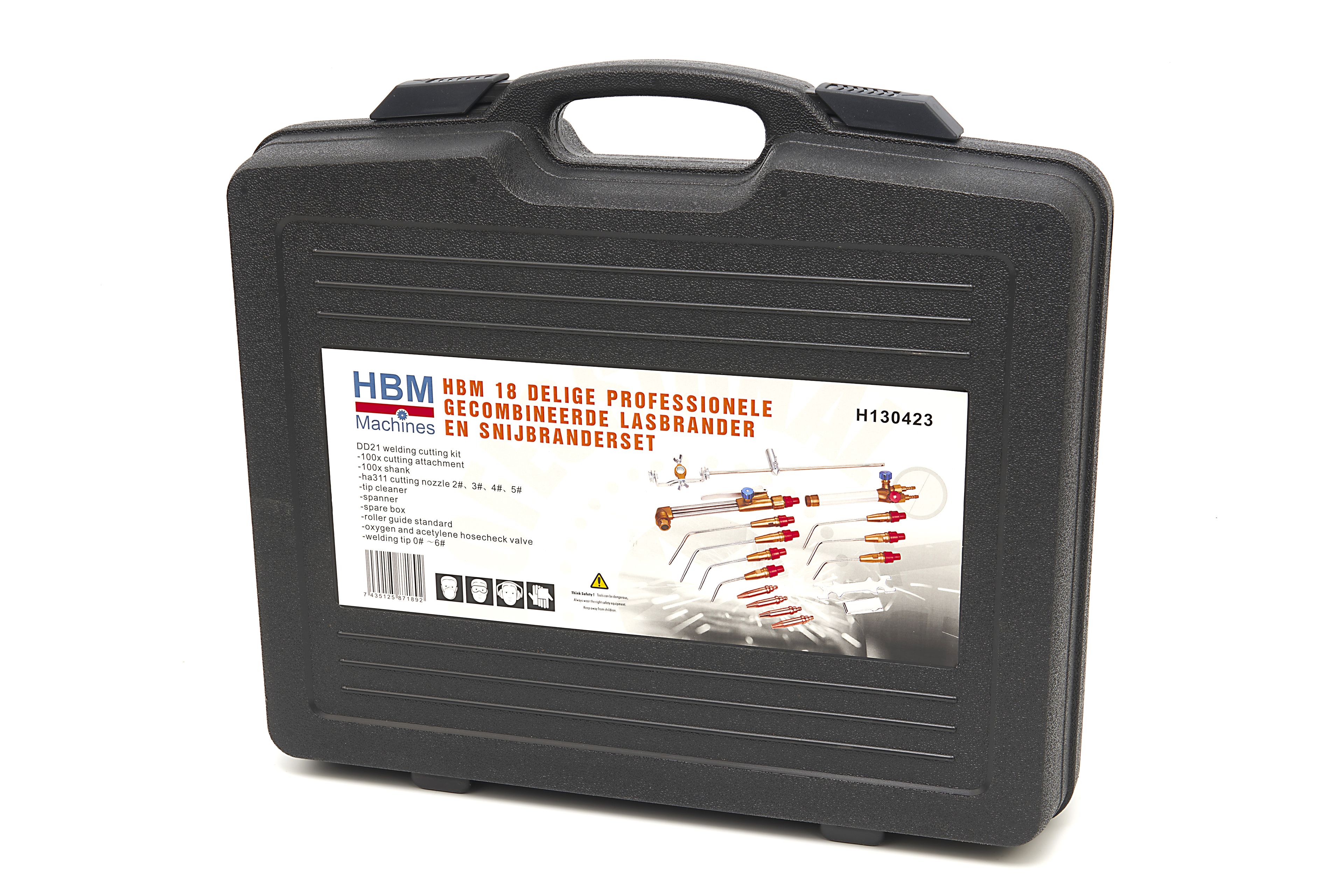 Set combinato di torcia per saldatura e torcia per taglio HBM 18 pezzi Image 12