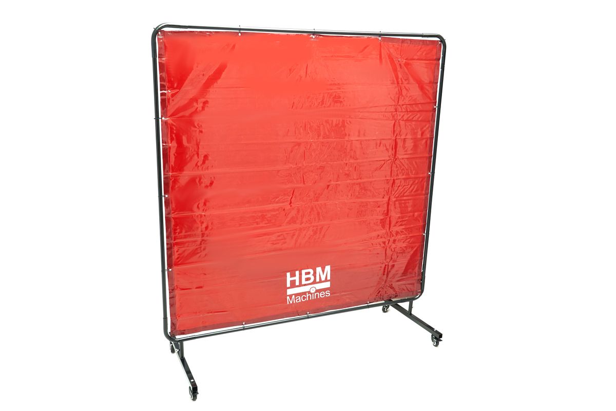 Pantalla de soldadura móvil HBM, cortina de soldadura 174 x 174 cm