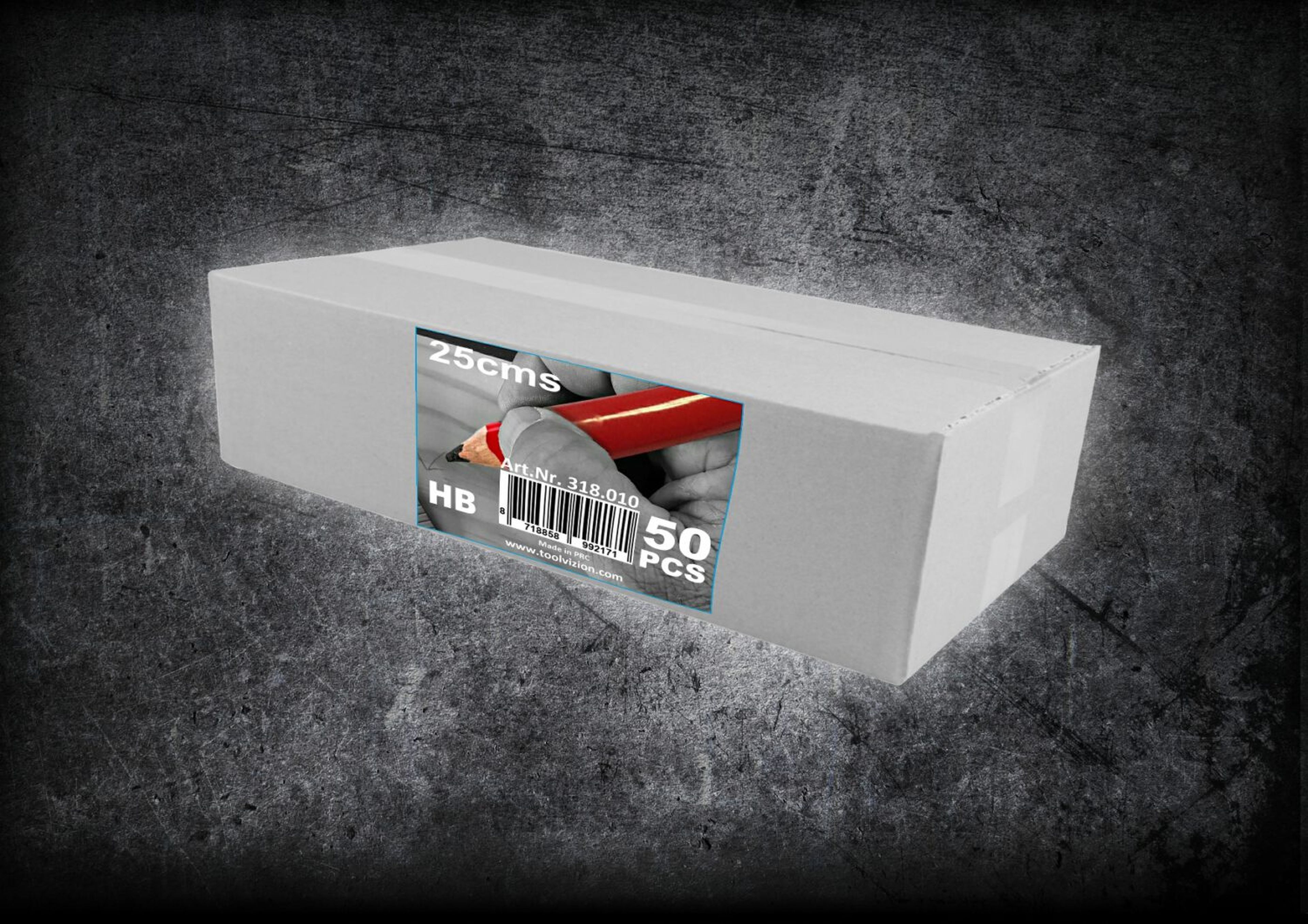 TPI; Timmermanspotlood-set , ovaalvormig, HB zwarte grafietstift, 50 potloden in doos Image 3