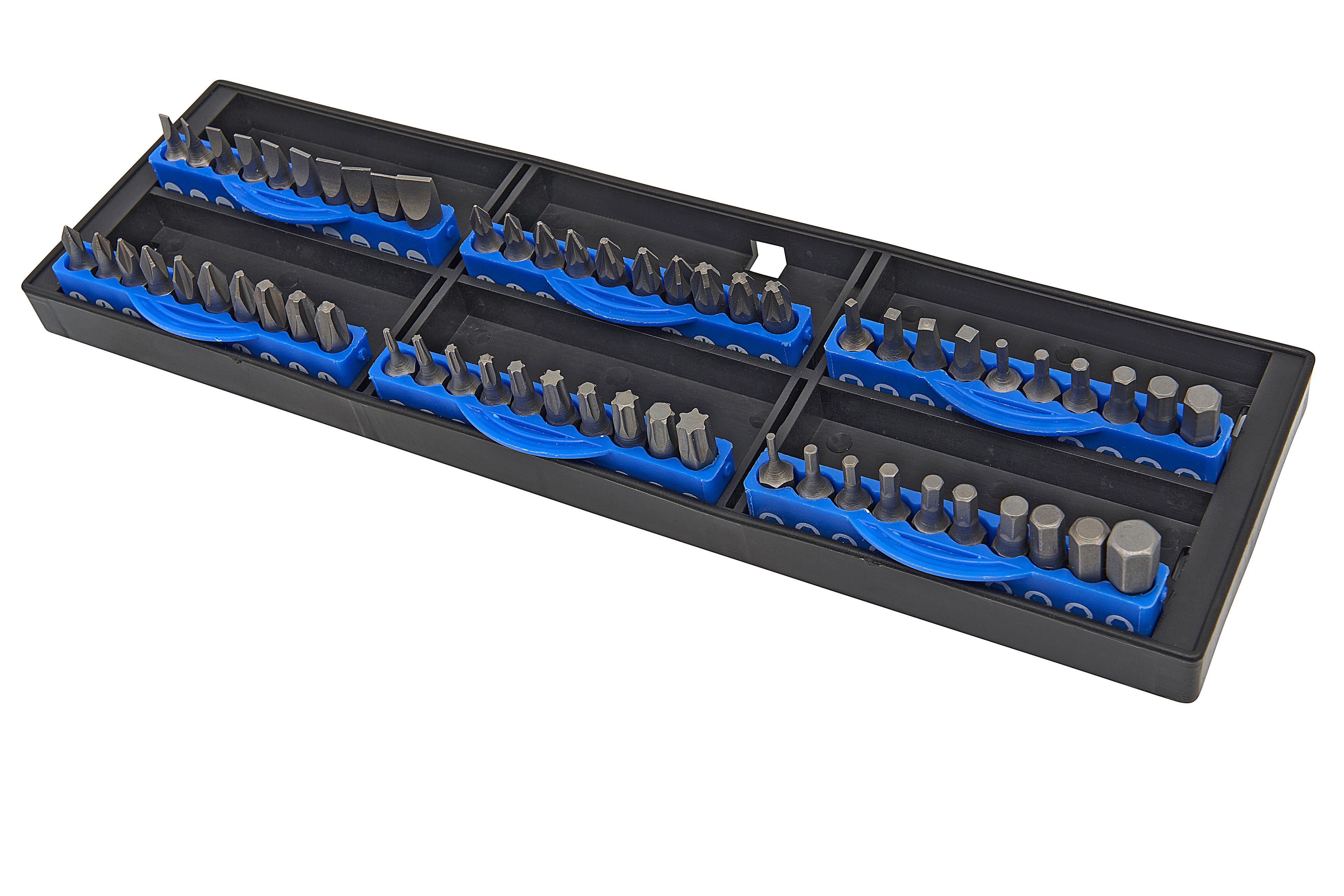 Juego de destornilladores HBM Profi de 100 piezas con agarre suave, juego de llaves de vaso y puntas con soporte Image 9