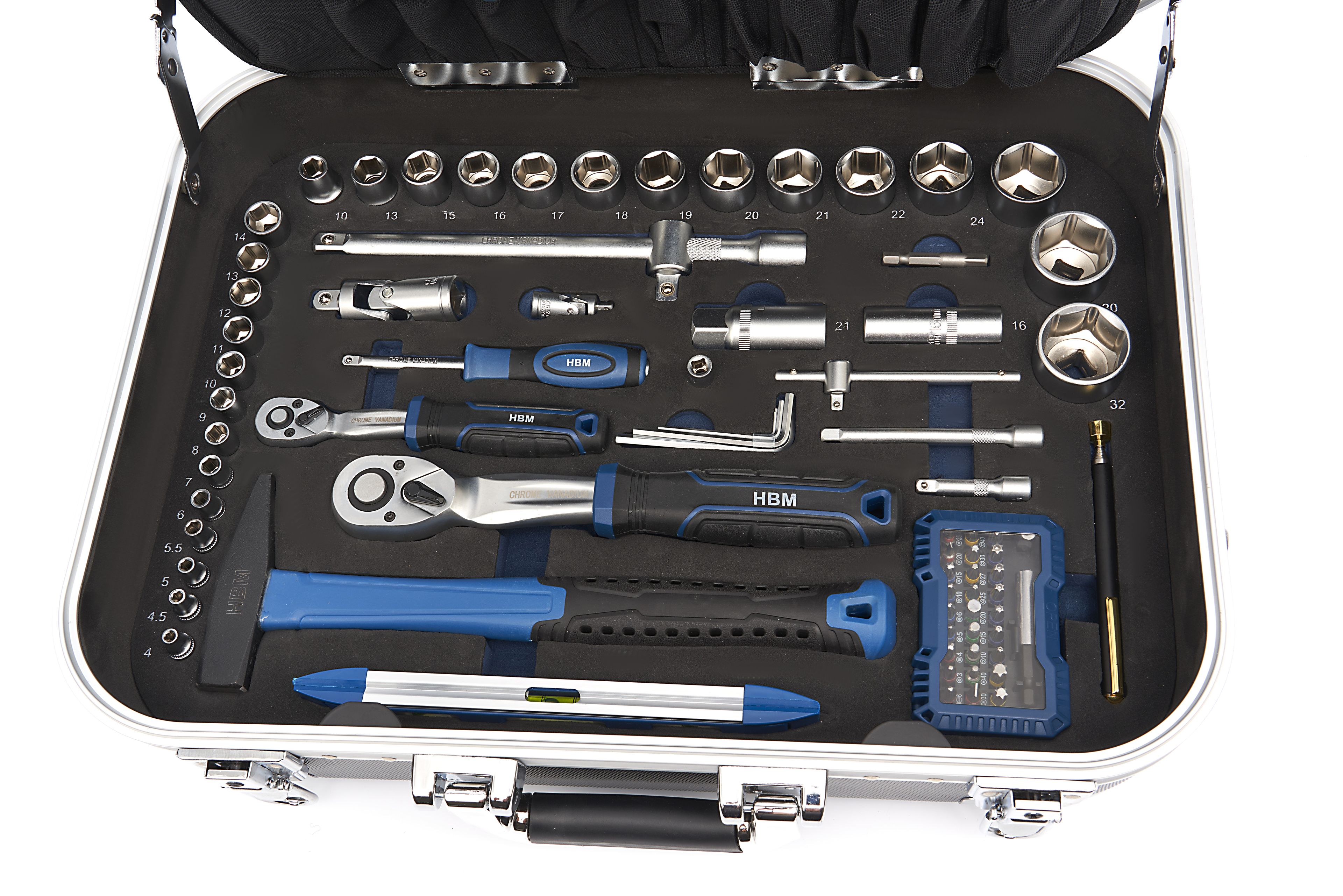 HBM gevulde gereedschapskoffer 151-delig Image 4