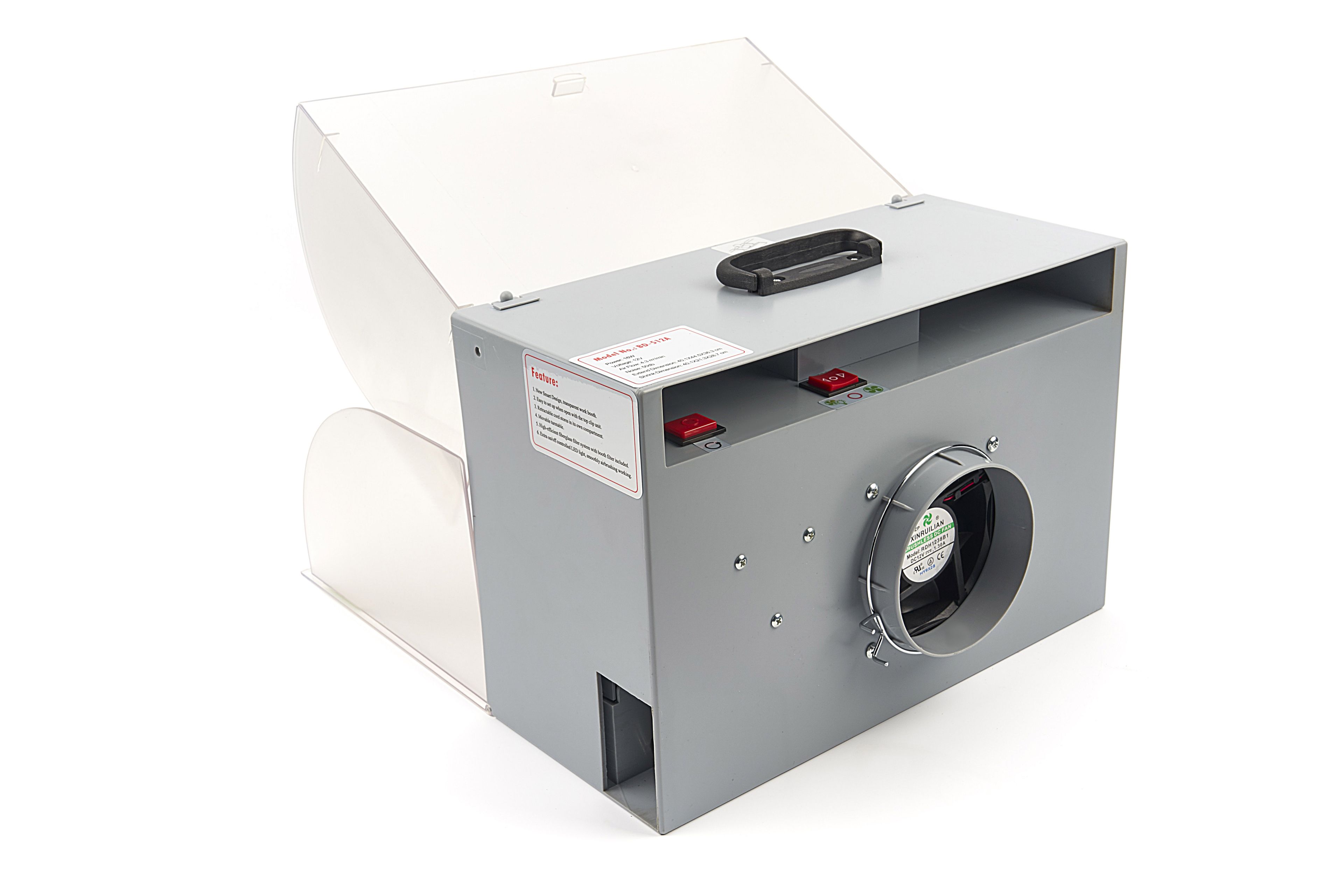 HBM Cabina di verniciatura per aerografo con illuminazione, estrazione, piattaforma girevole Image 6