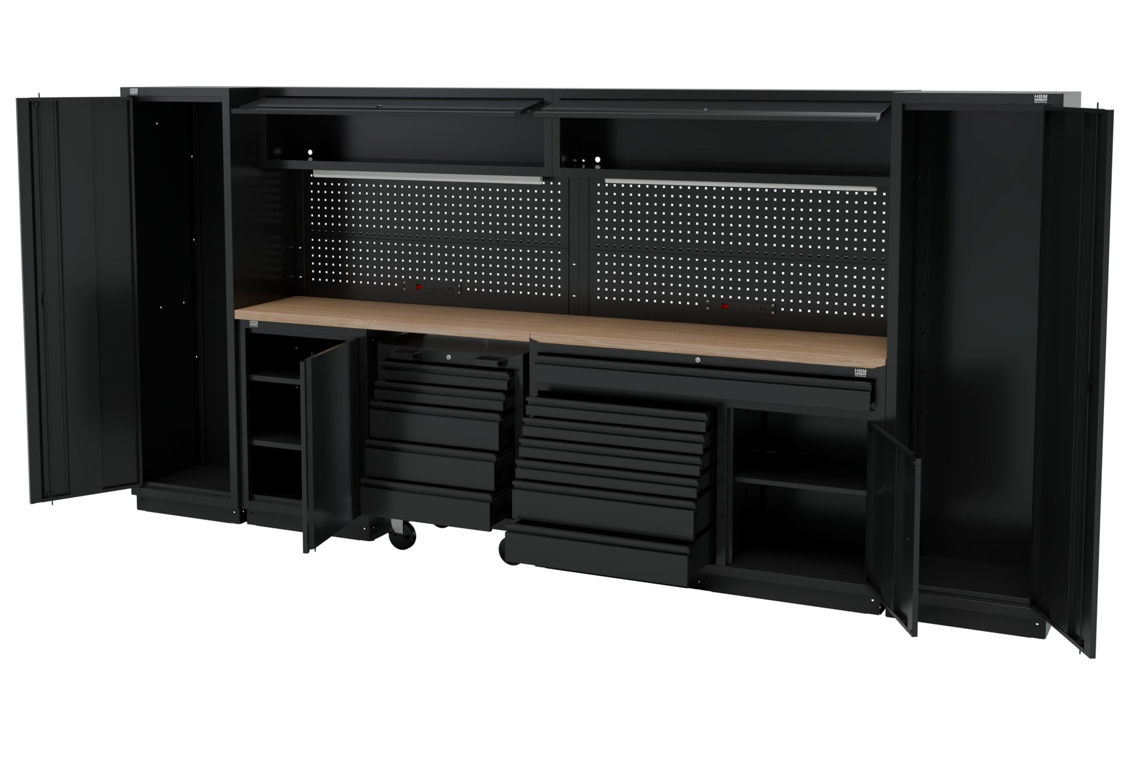 HBM modulair werkplaatssystem 13-delig, zwart Image 4