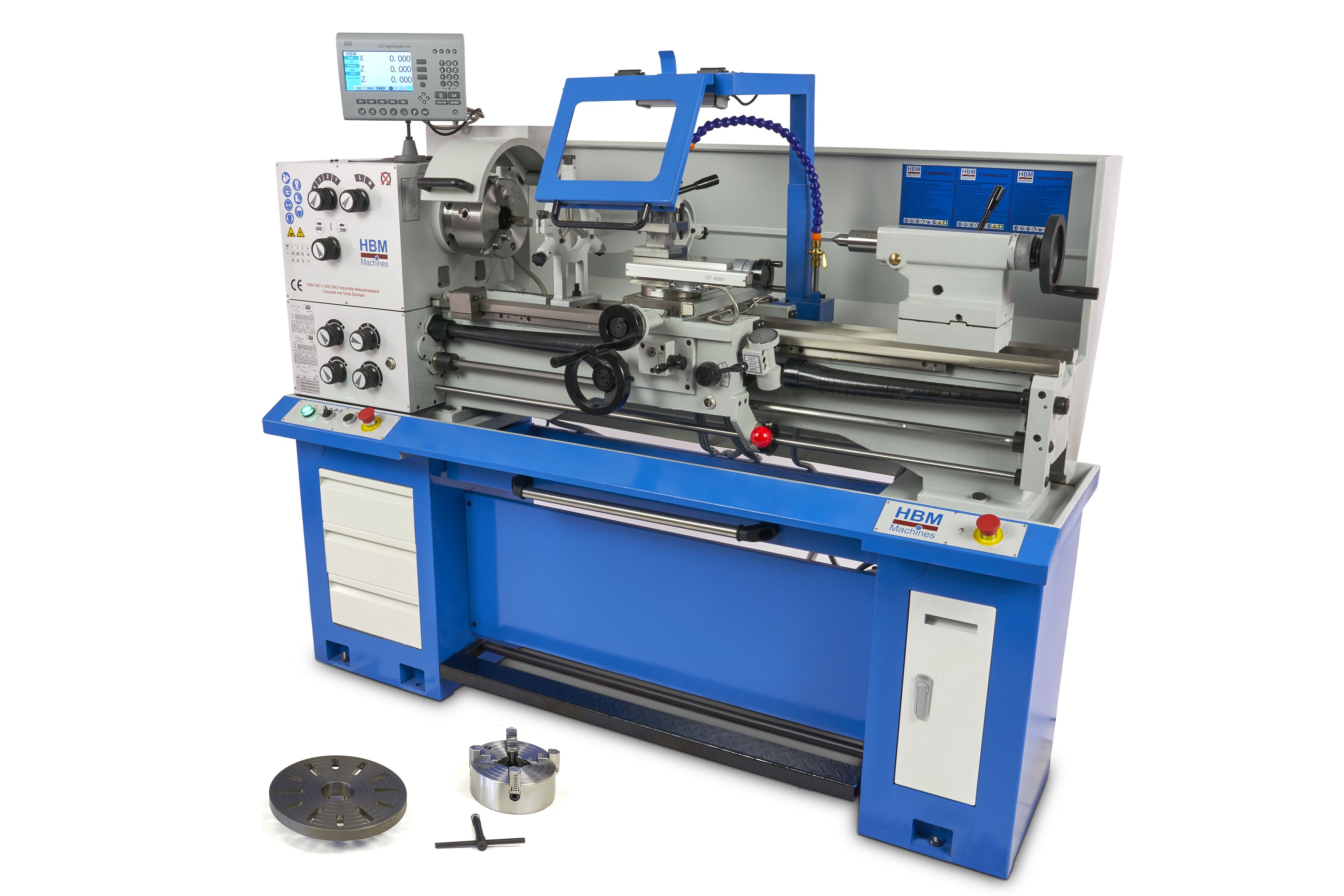 HBM tour à métaux 360 x 1000 DRO 230 Volt