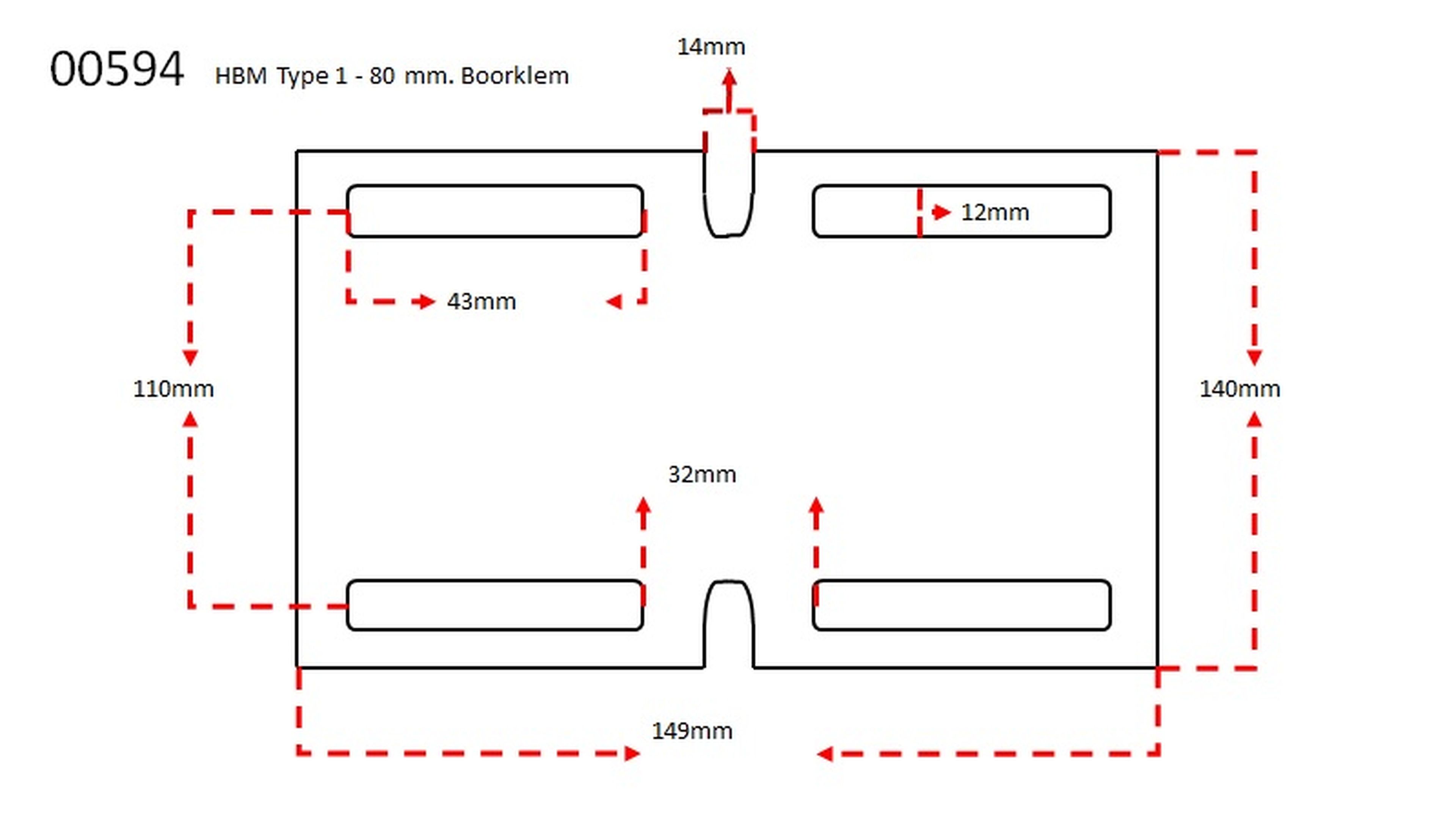 HBM Type 1 Pince de forage 80 mm Image 4