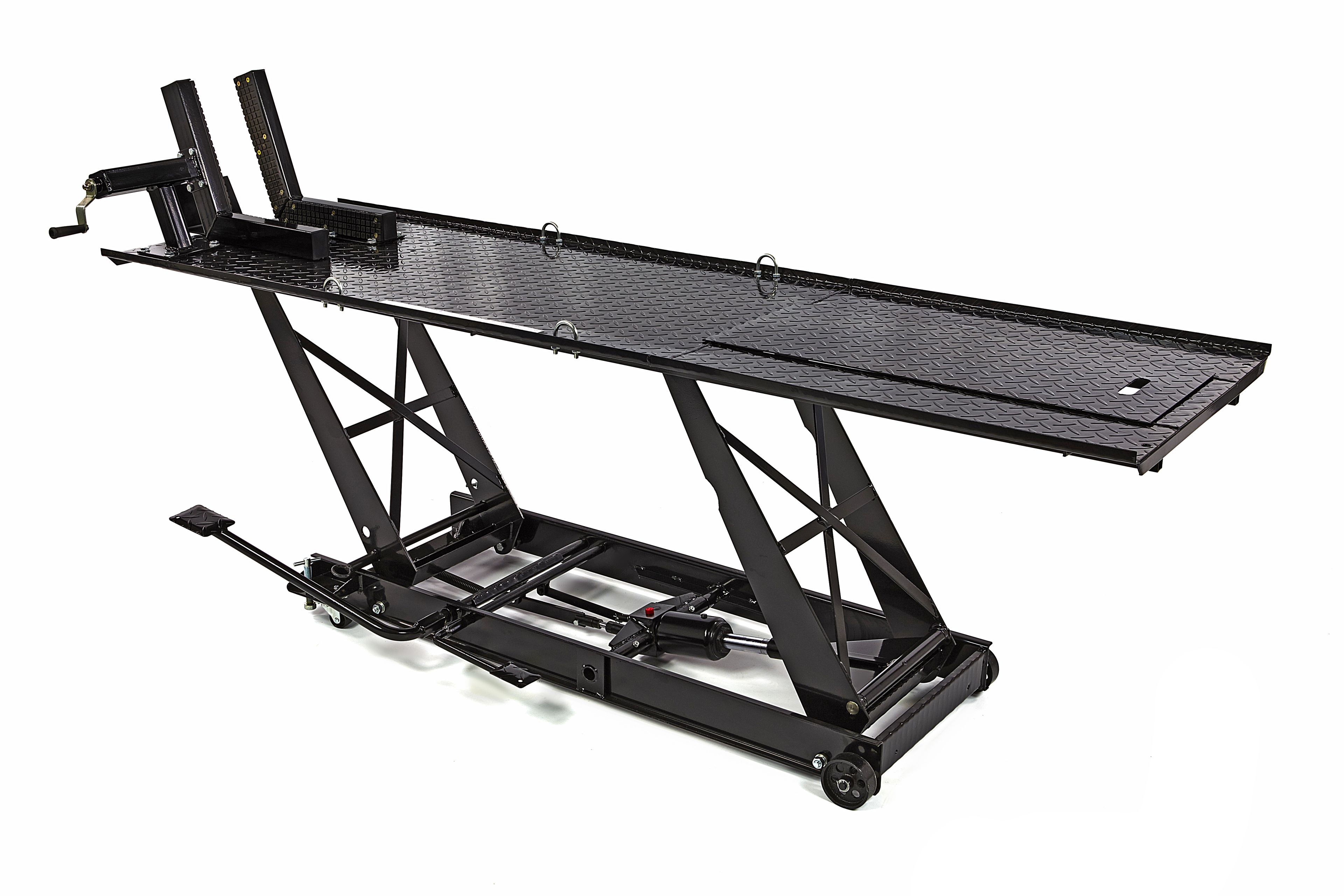 Pont élévateur HBM 450 kg avec mâchoire de serrage haut de gamme pour roue avant - NOIR Image 6