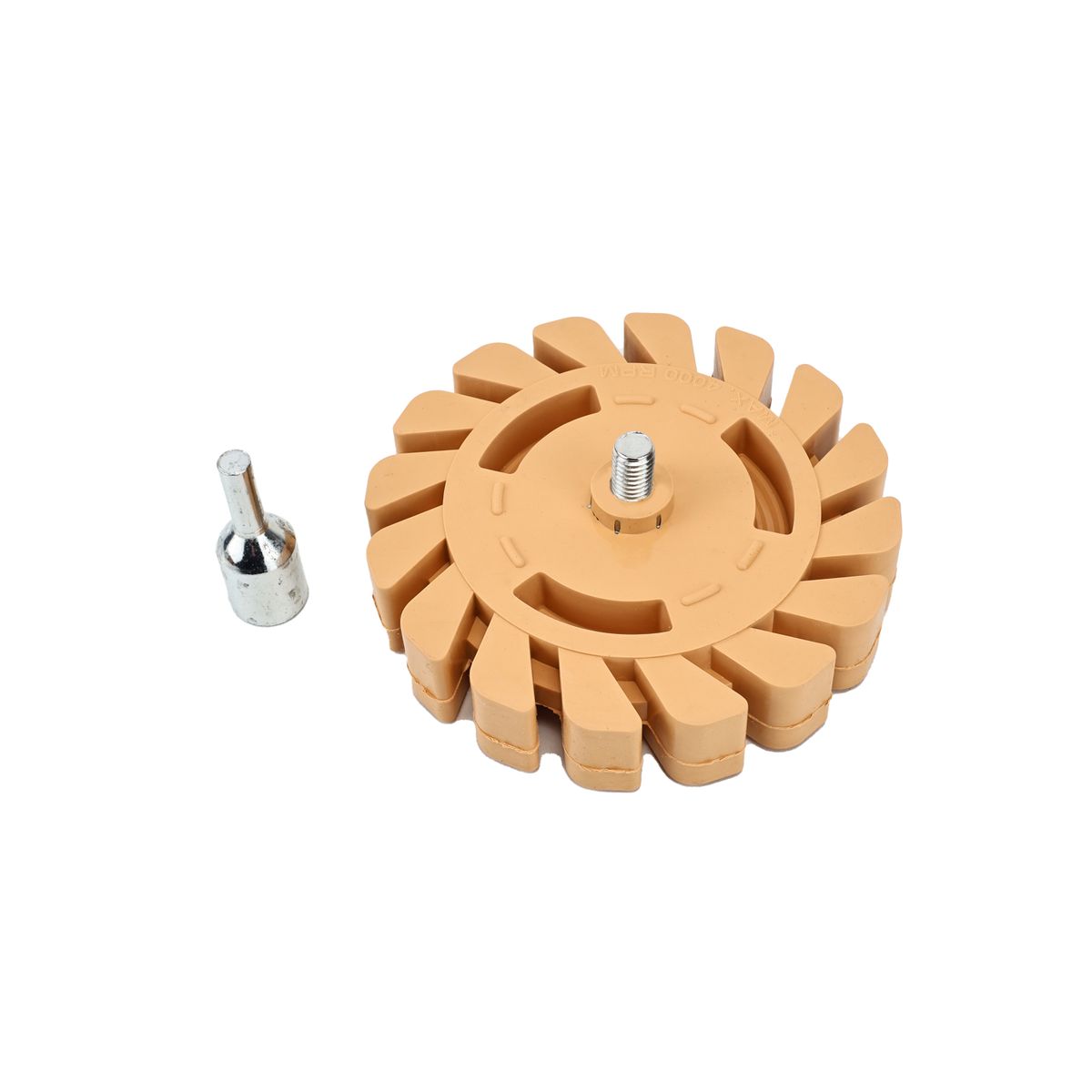 HBM eliminador de adhesivos y pegatinas, 100 mm, 5/16 pulgadas, adaptador de 6 mm para taladro