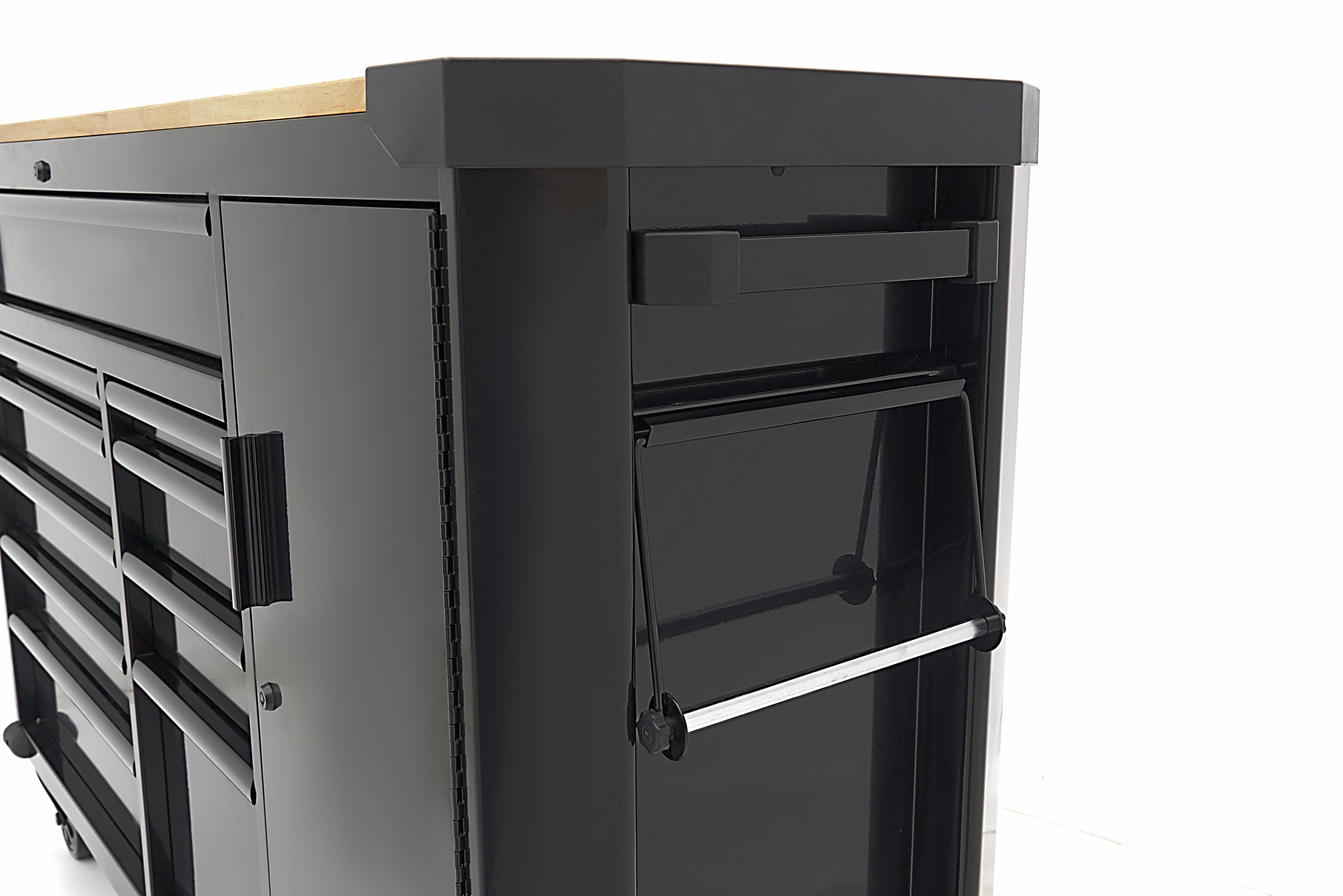 HBM Werkstattwagen 10 Schubladen 147 cm Schwarz Image 14