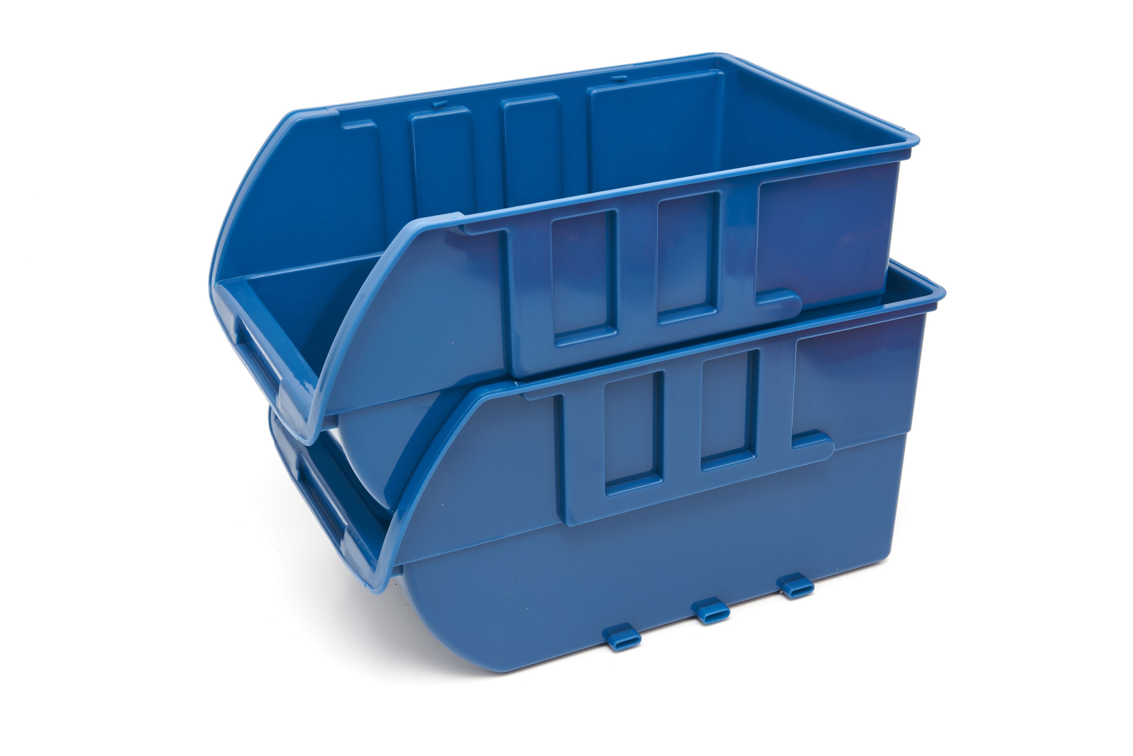 HBM 15-teiliges Stapelboxen-Set mit Aufhängeschienen Image 4