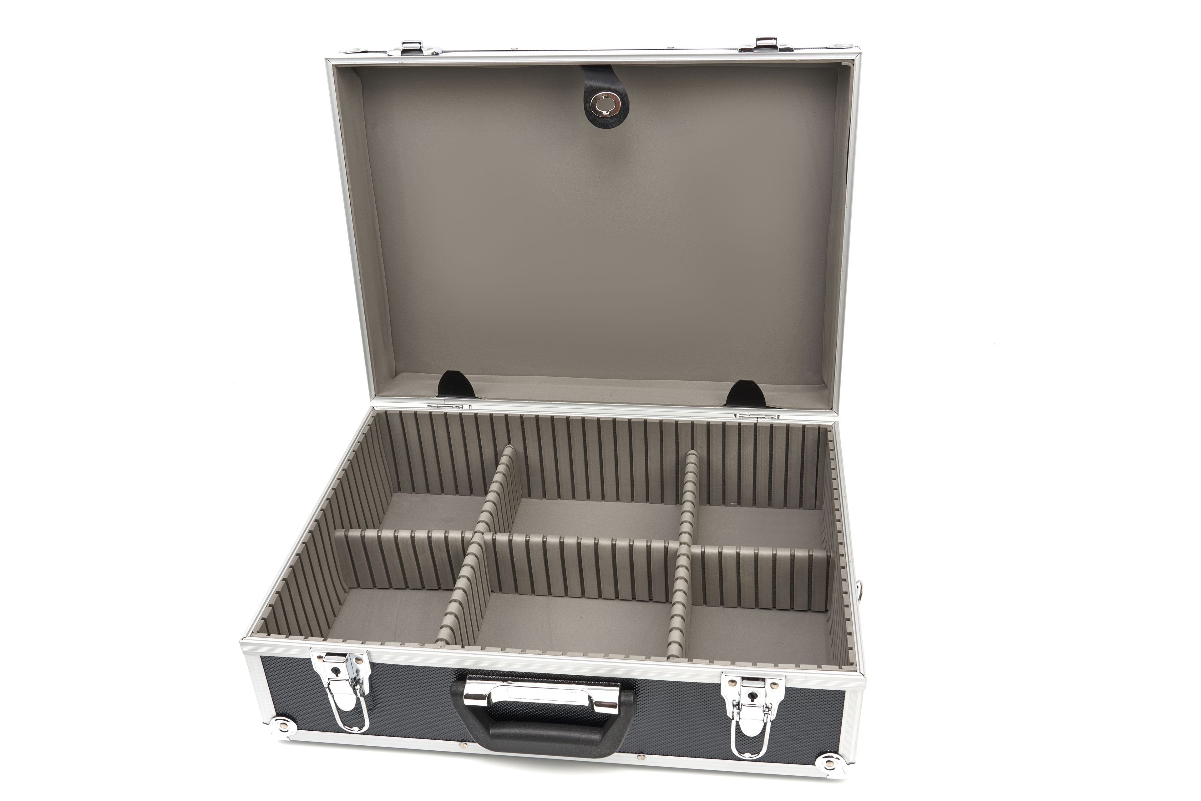 HBM Aluminium Gereedschapskoffer 45 x 33 x 15,5 cm. Met Universele Vakverdeling Image 2