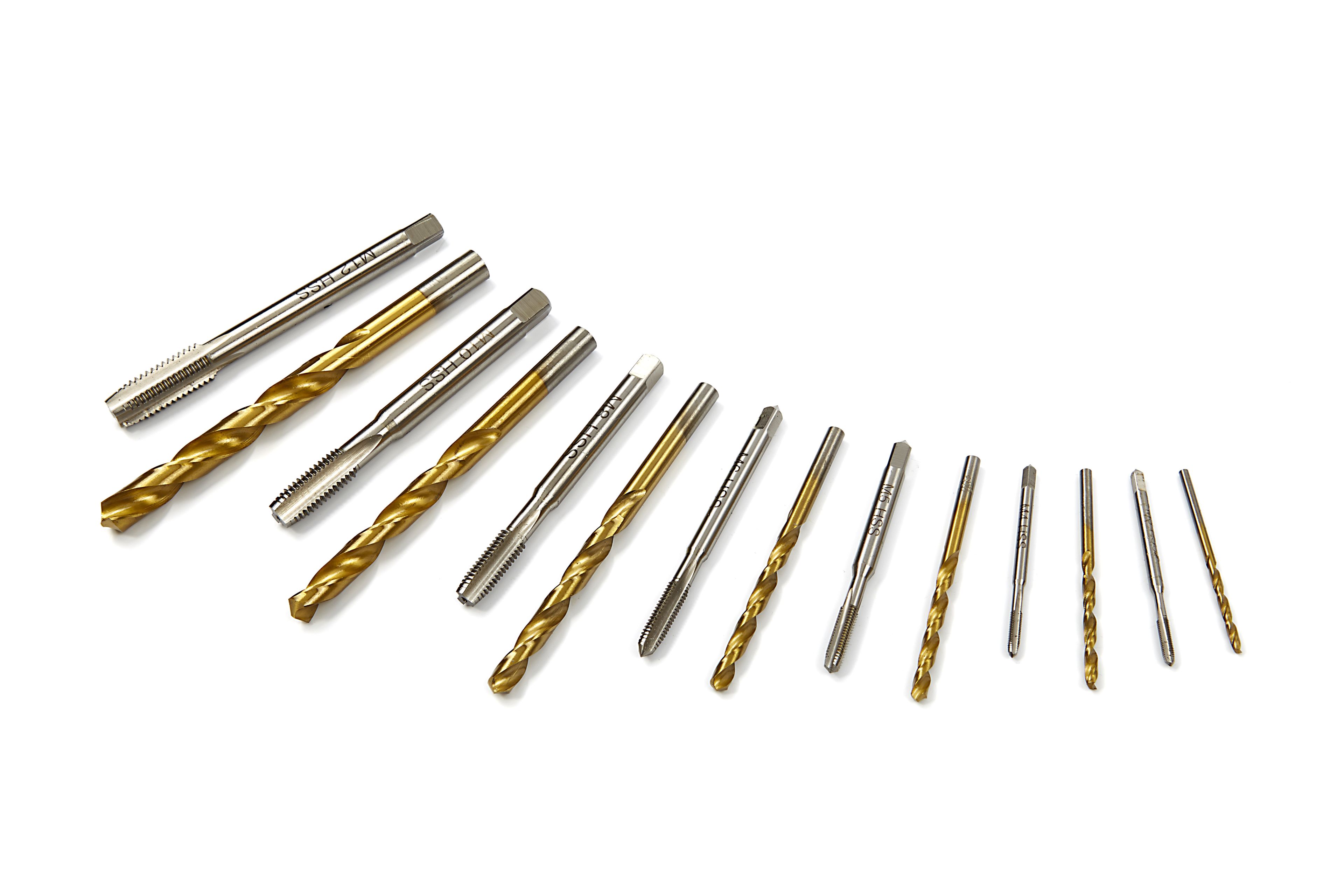 HBM Jeu de 7 pièces étamées pour taraudage M3-12 avec forets Image 2