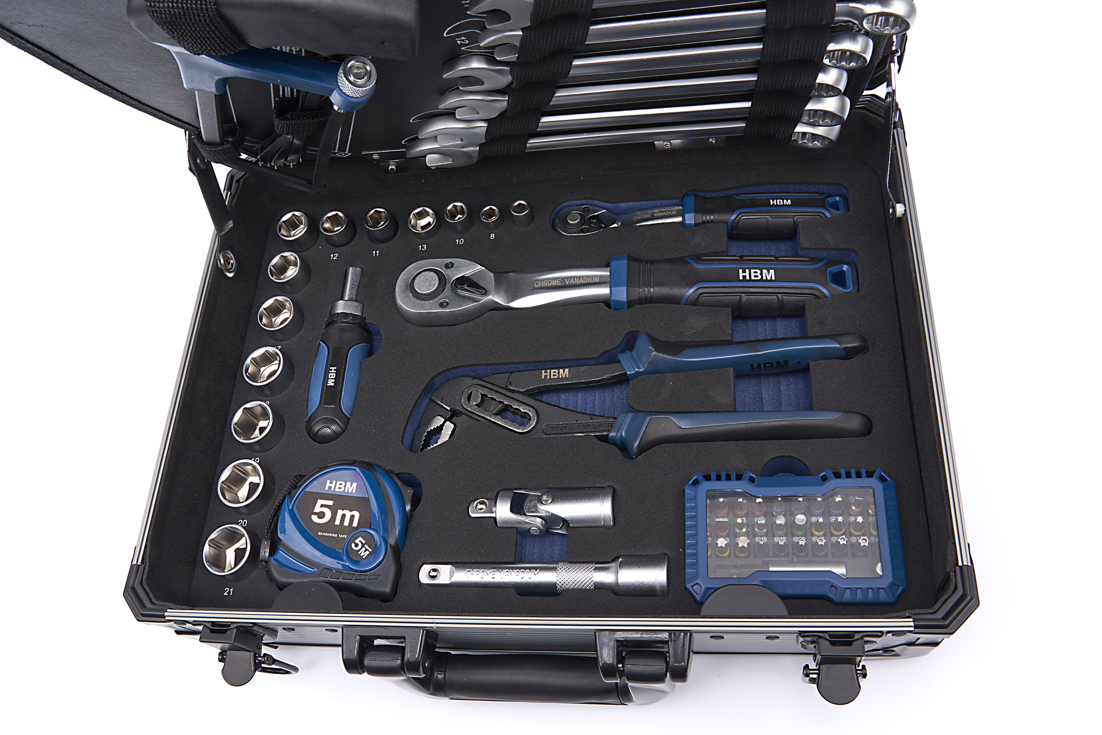 HBM gevulde gereedschapskoffer 111-delig Image 2