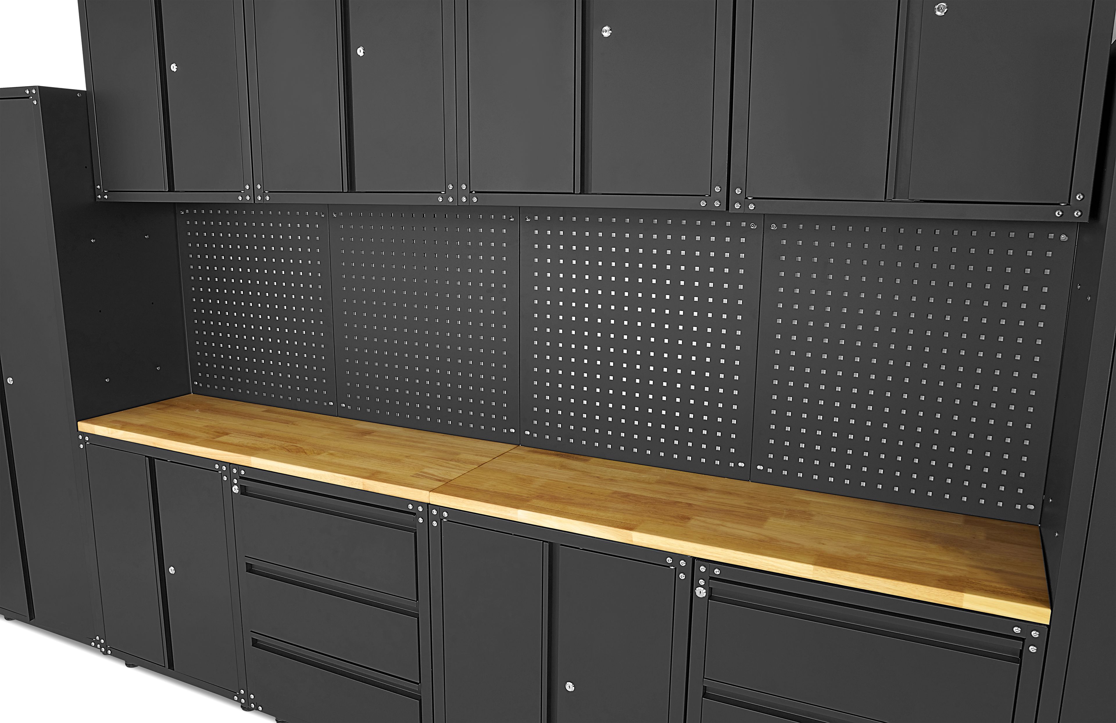 Système d'atelier modulaire premium HBM, 16 pièces, noir mat Image 11