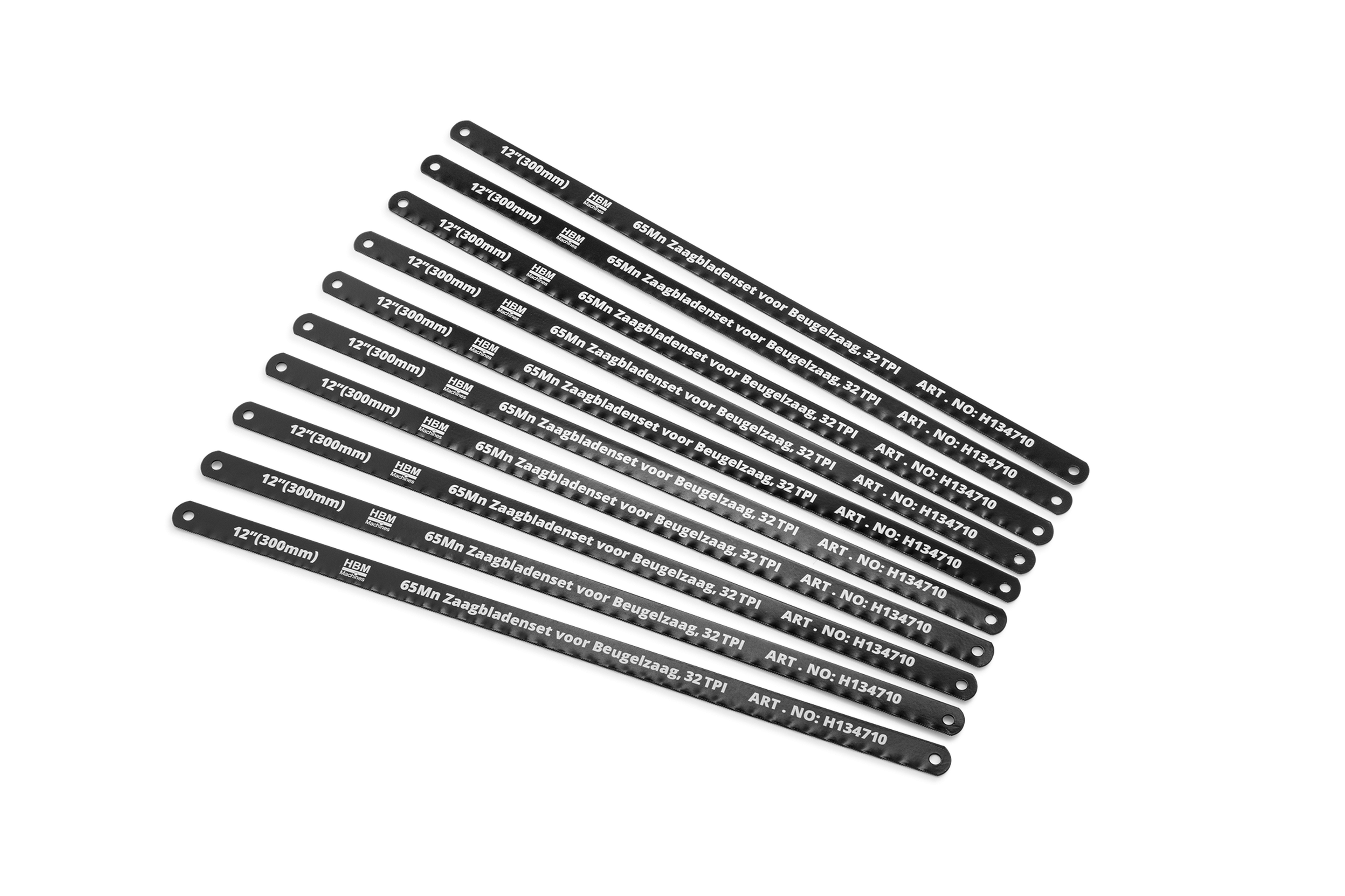 HBM zaagbladenset voor beugelzaag, 32TPI, 10-delig