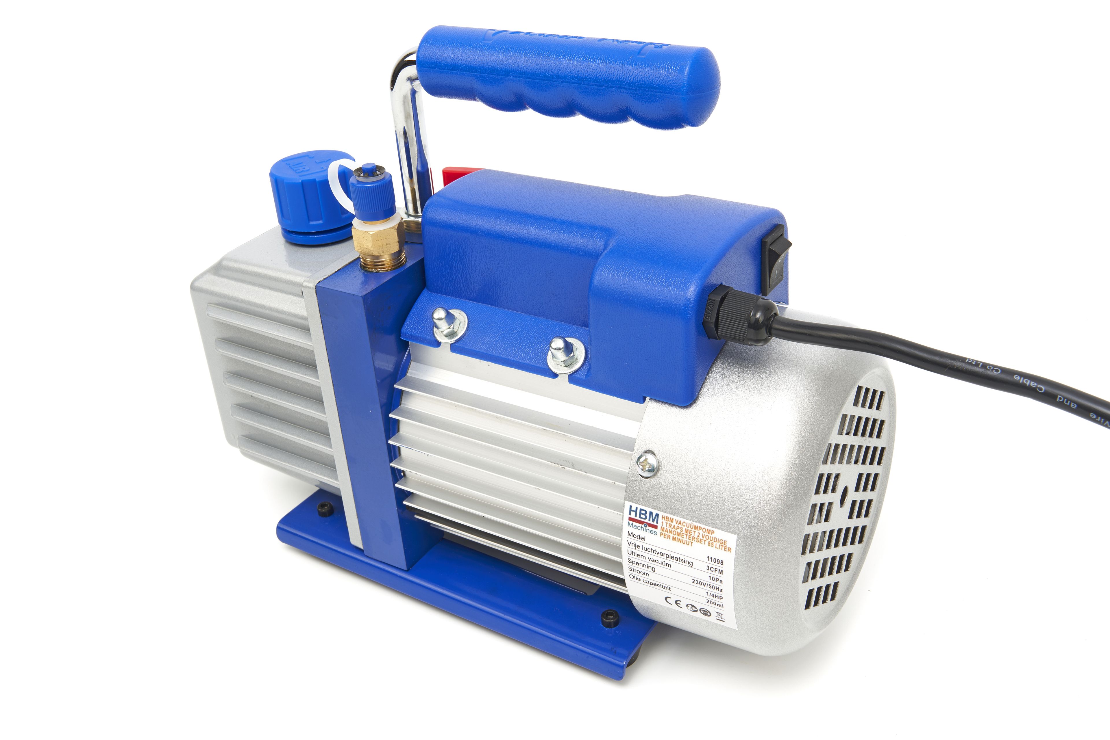 HBM Vacuümpomp 1 Traps met 2 Voudige Manometerset 85 Liter Per Minuut Image 3