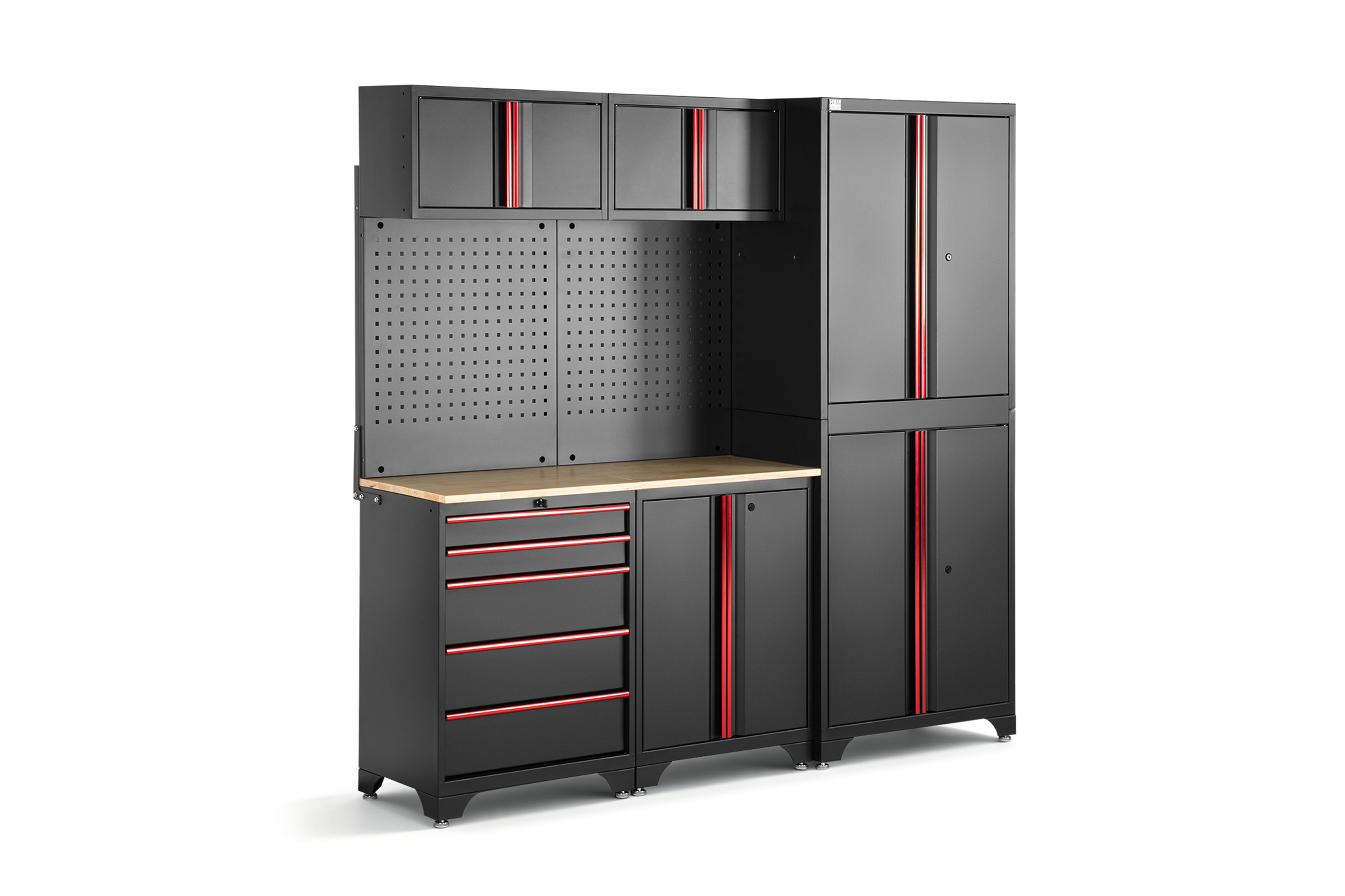 HBM modulair werkplaatssysteem 6-delig, zwart rood, model B Image 3