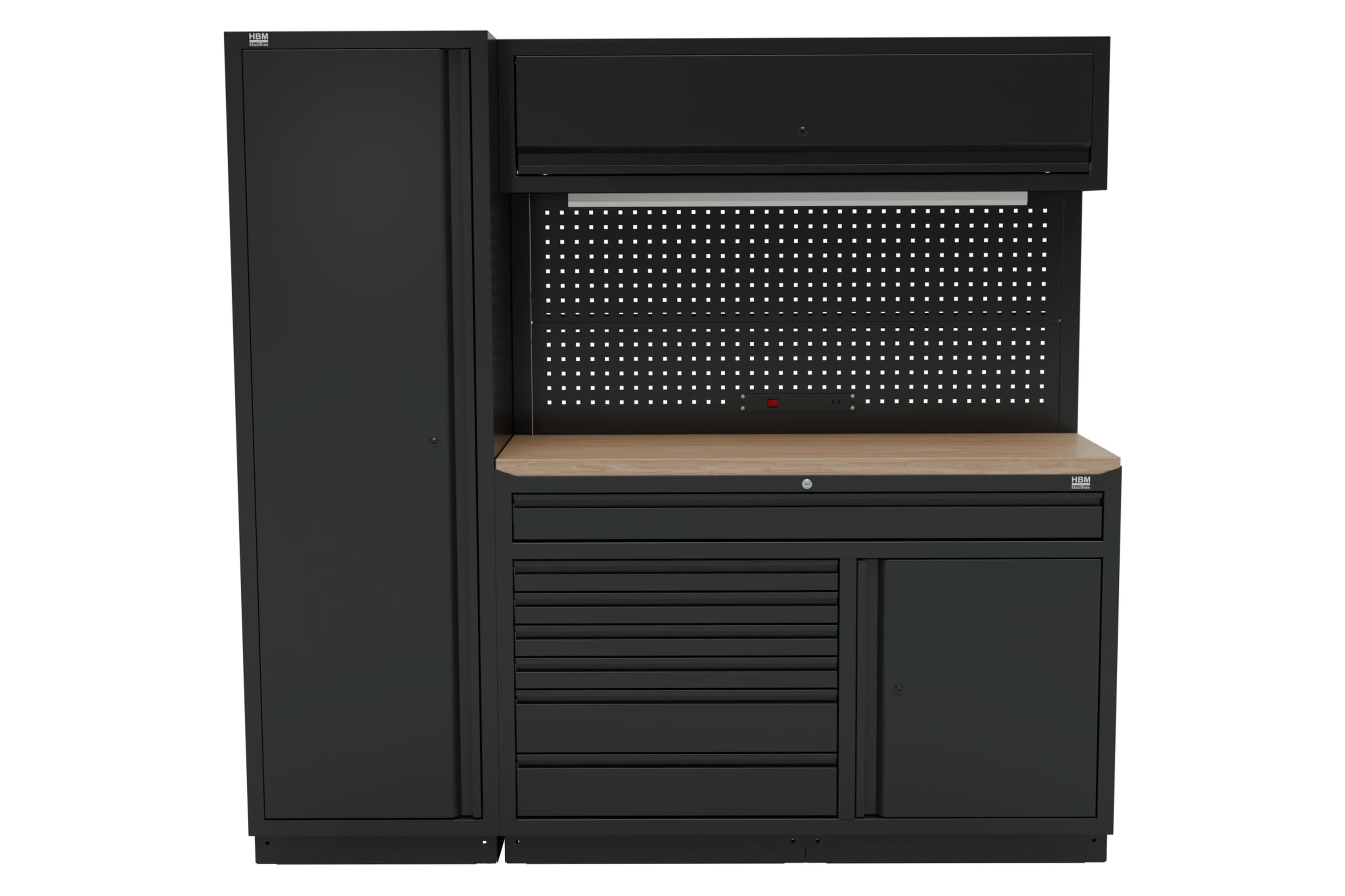 HBM modulair werkplaatssysteem 6-delig, zwart Image 2