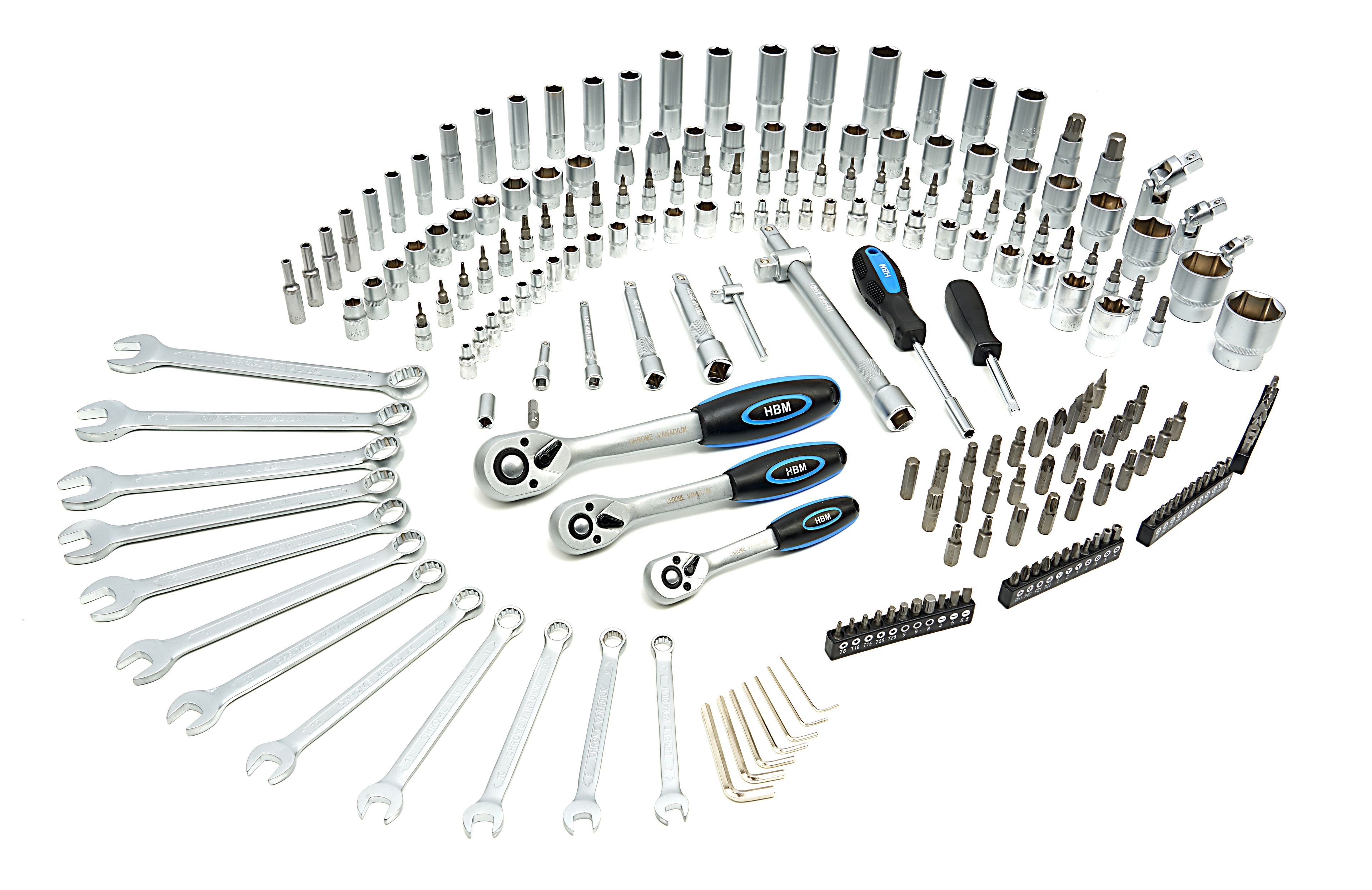 HBM Ensemble de douilles professionnelles 216 pièces Image 4