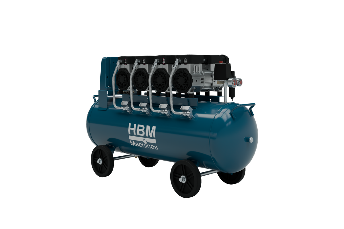 HBM compresor de bajo ruido, 4 HP, 120 litros