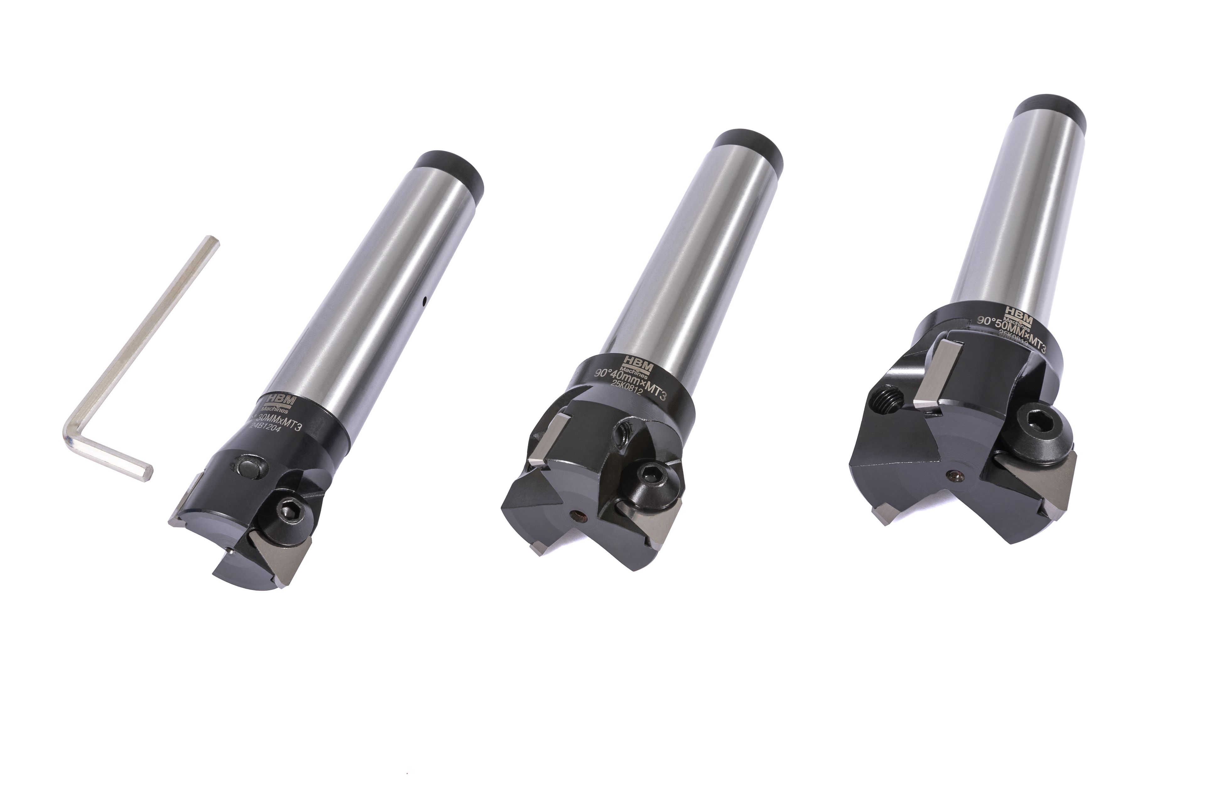 HBM 3 Delige Vlakfrezenset MC3 / 30 - 40 - 50 mm Image 2