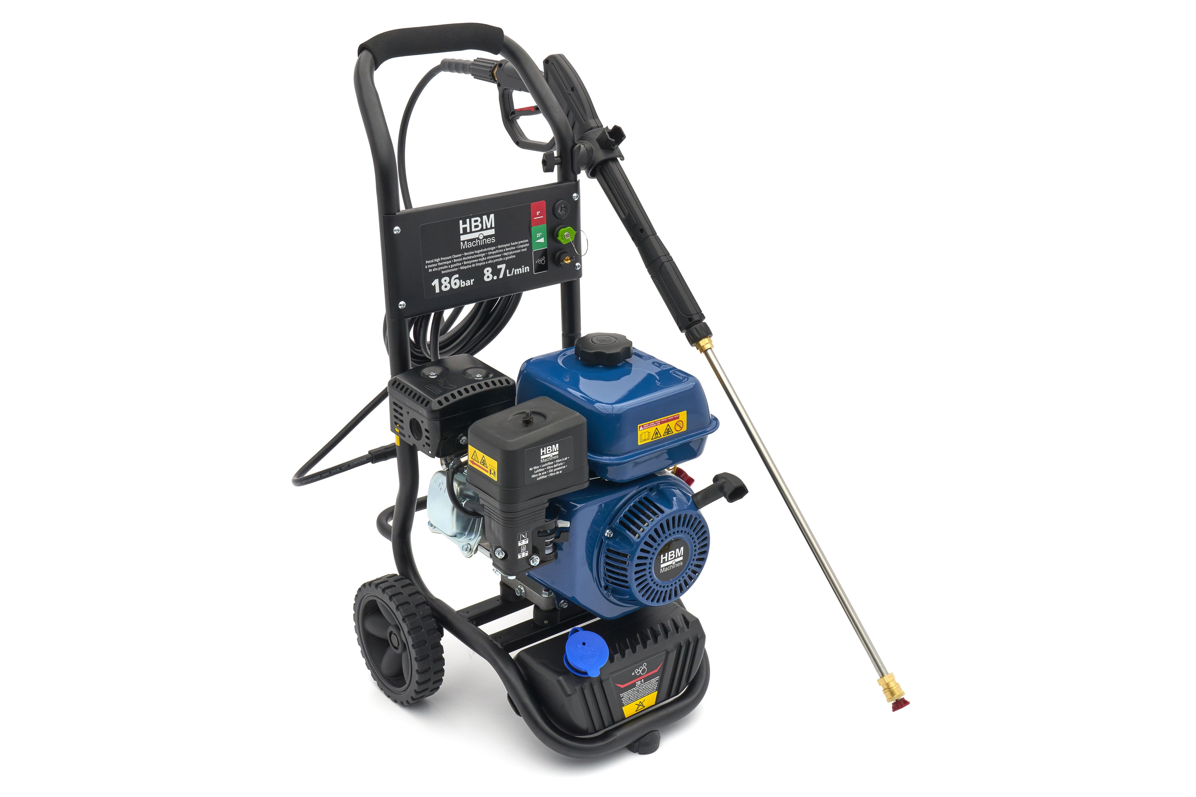 HBM benzine hogedrukreiniger 186 bar 8,7L/min 196cc Image 12