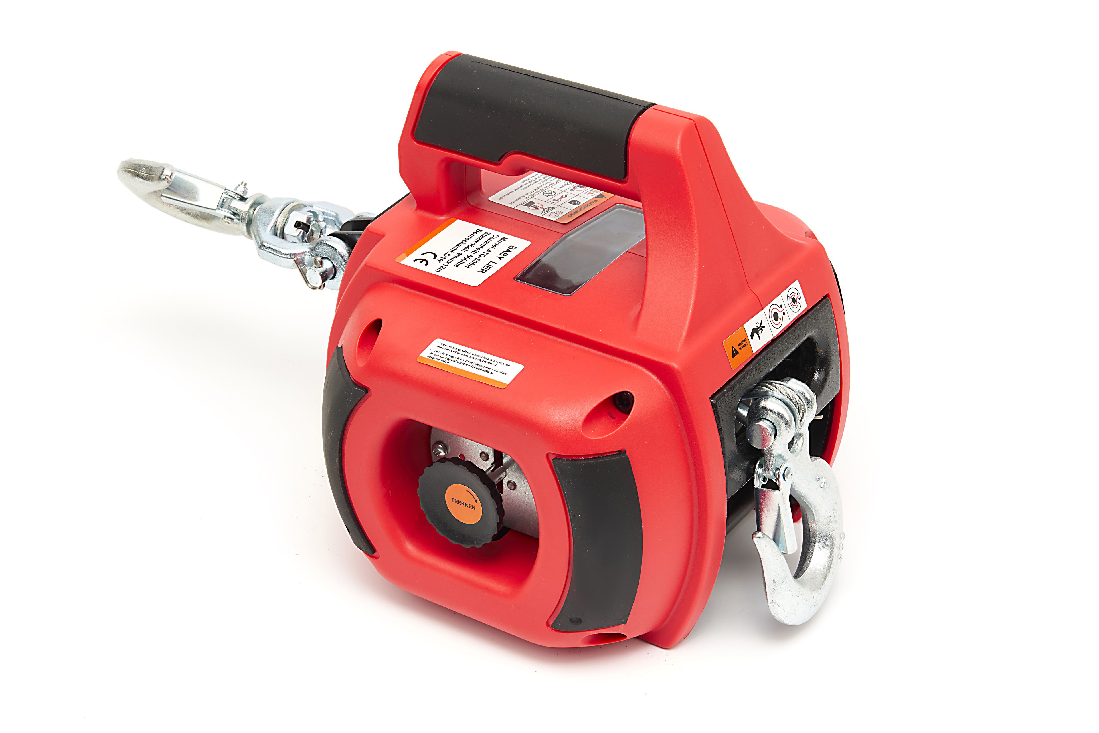 HBM draagbare lier en trektakel, boormachine aangedreven, 225 kg, rood Image 7