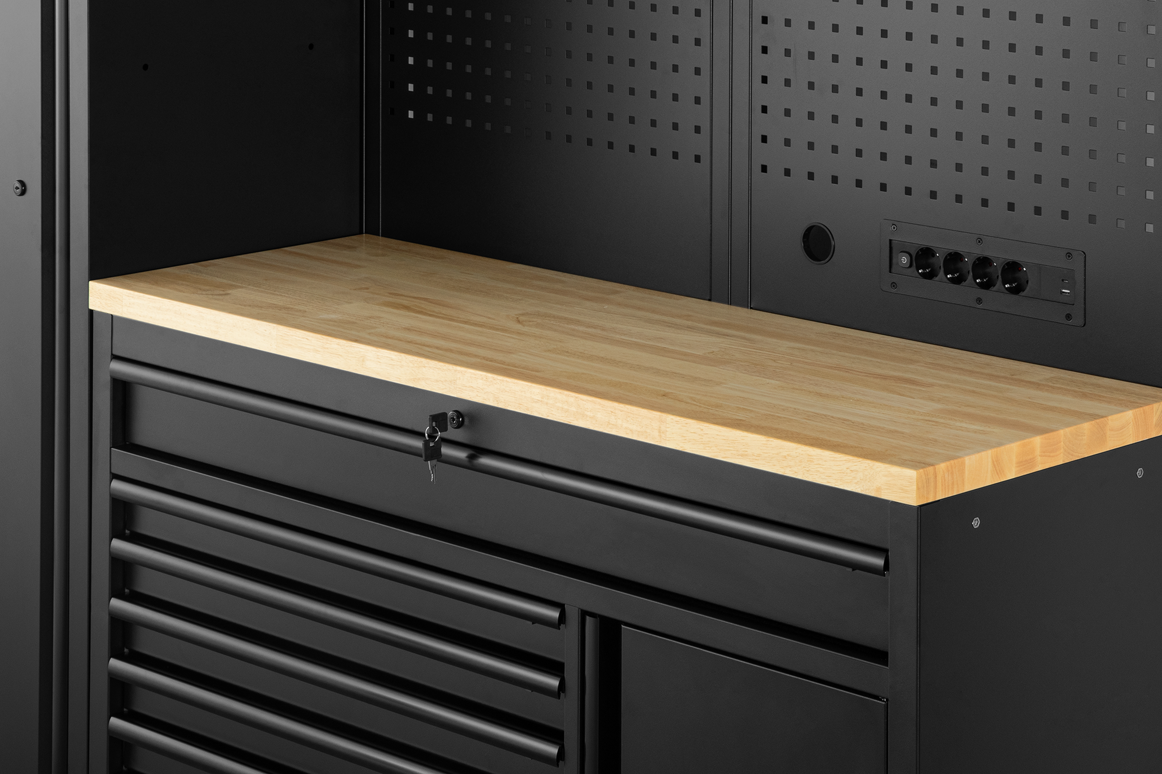 HBM modulair werkplaatssysteem 6-delig, zwart Image 13