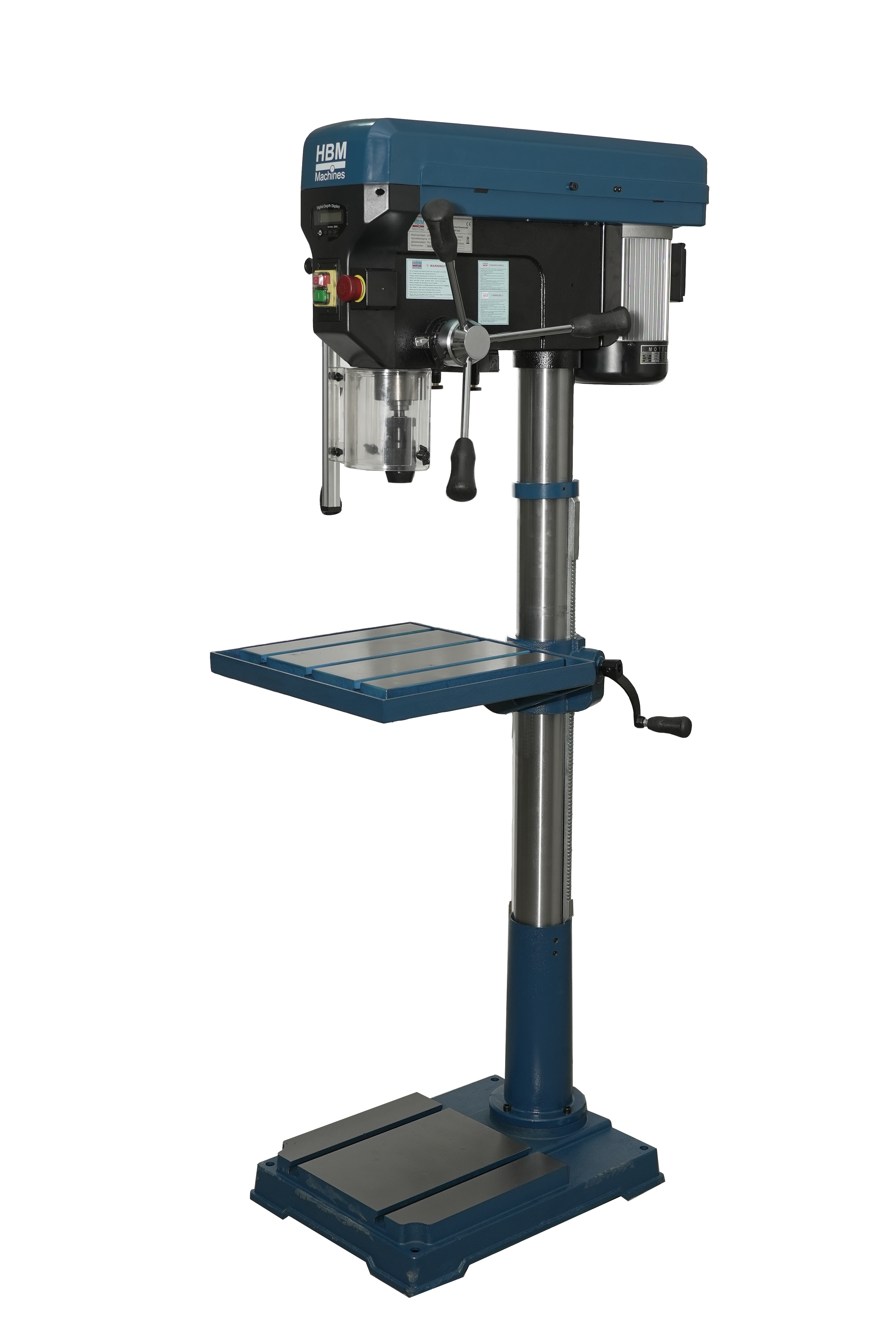 HBM Modello da pavimento per trapano a colonna da 32 mm con lettura digitale 230 volt