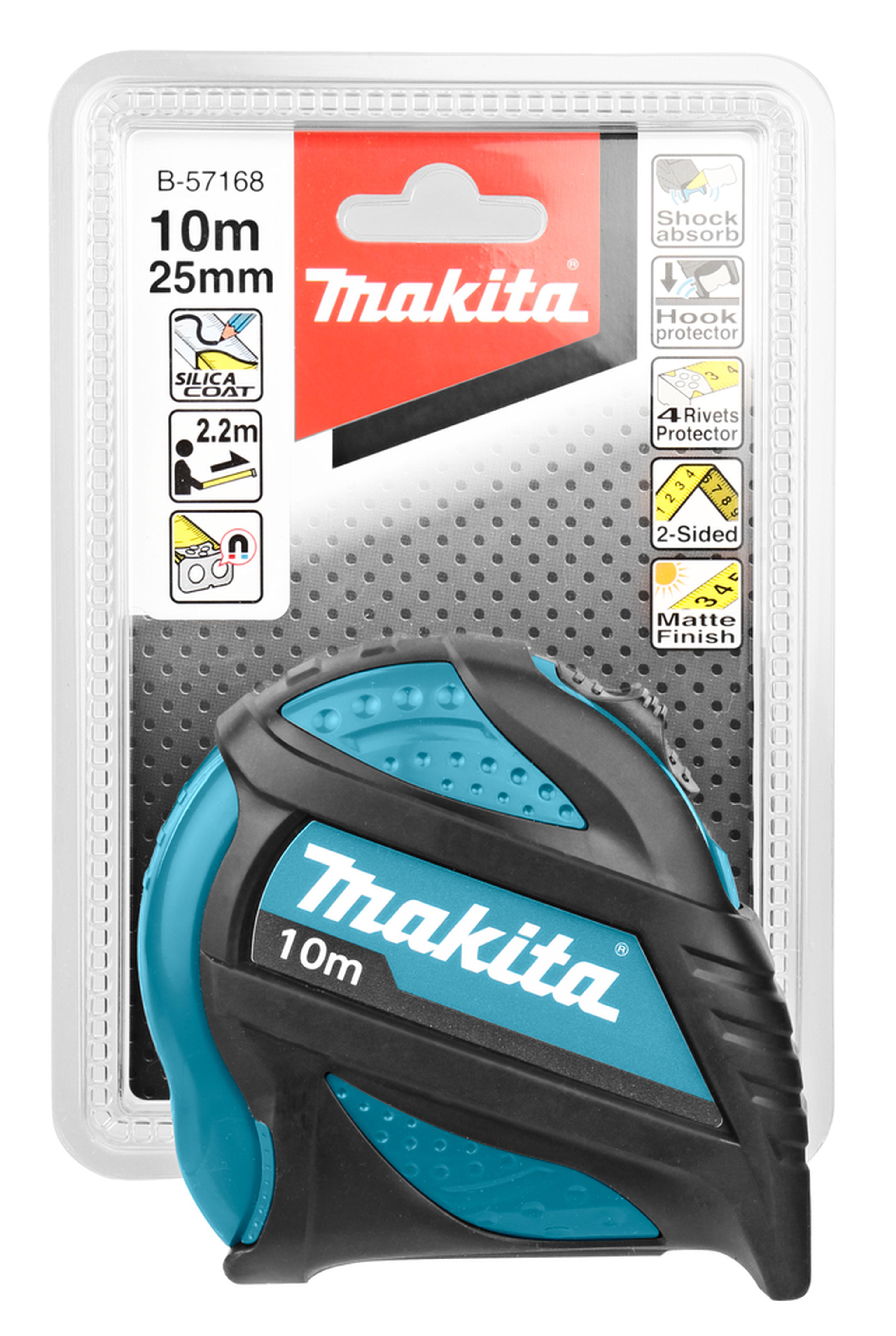 Misuratore a nastro Makita 10,0m x 25mm B-57168 Image 7