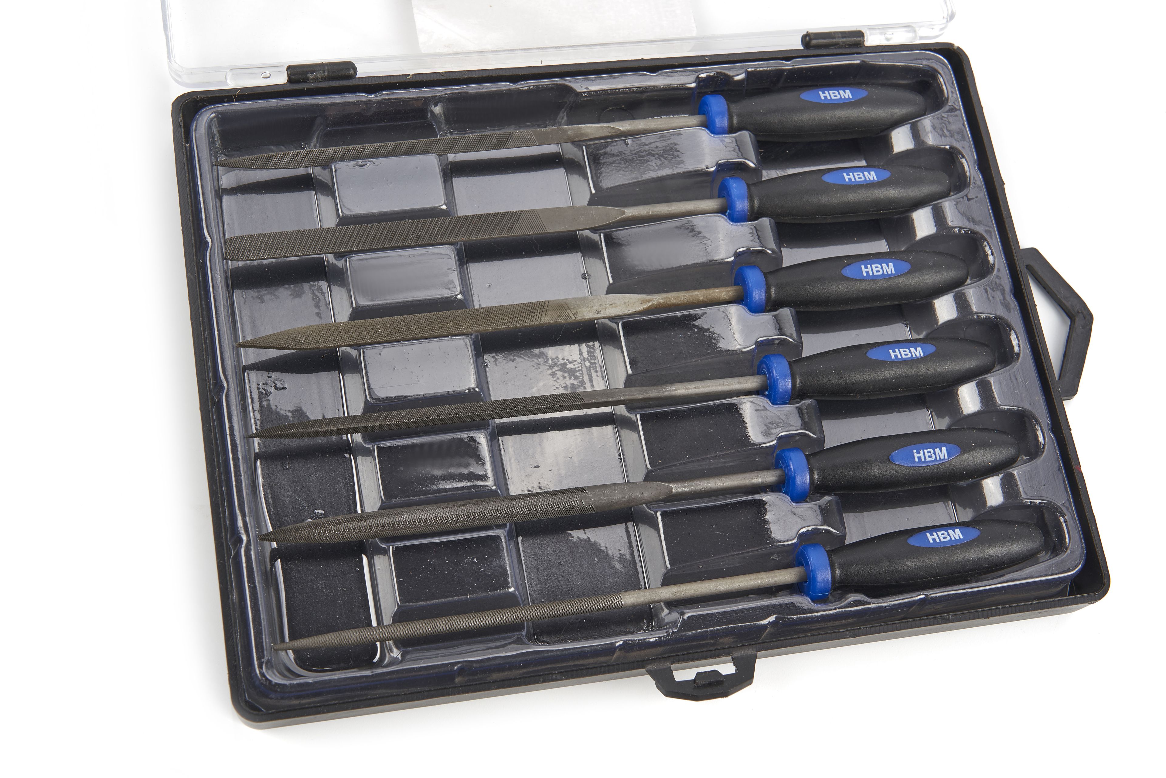 HBM 6 Piezas Deluxe Juego de Lima de Aguja, Juego de Limas para Llave con Mangos de Suave Agarre Image 4