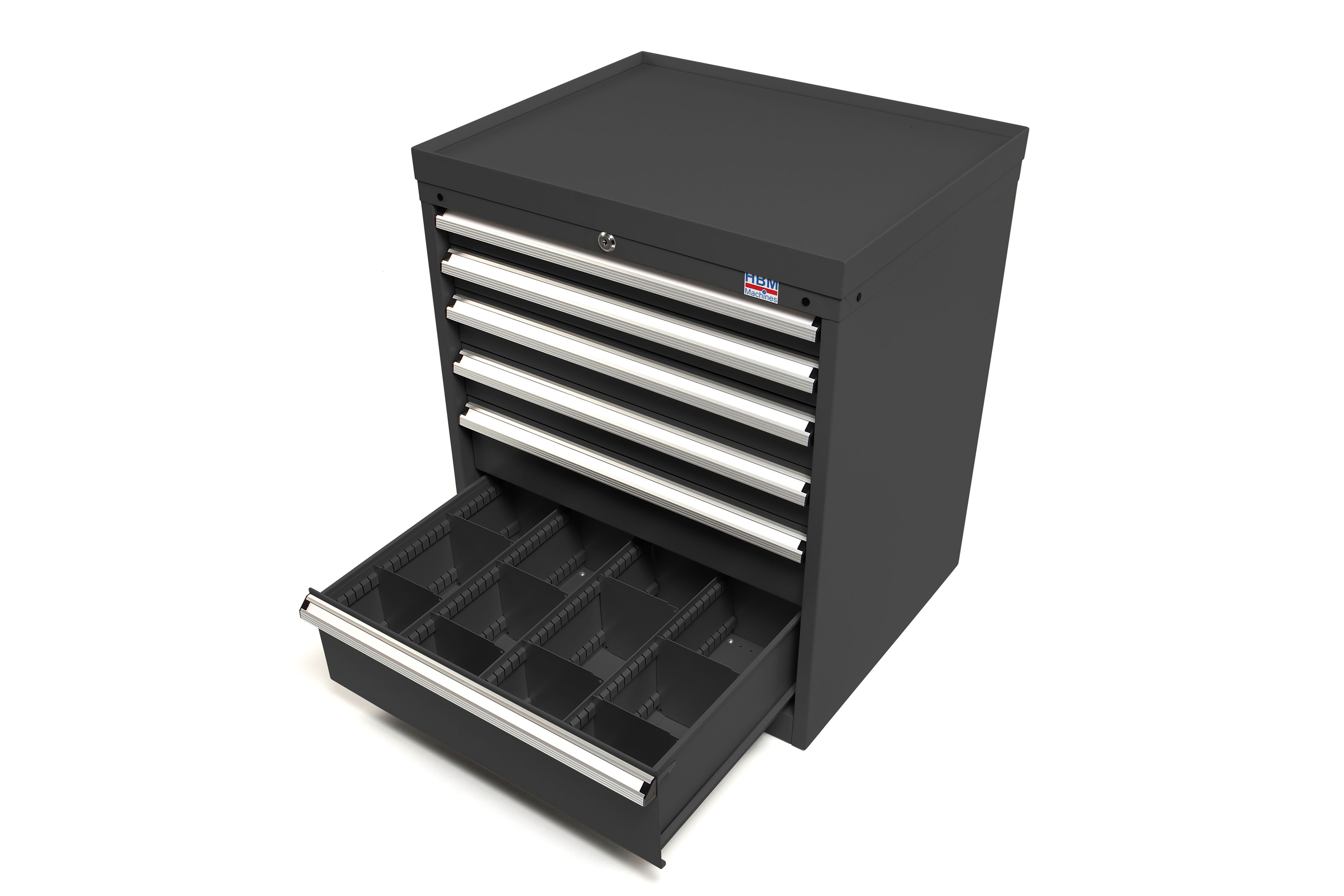 HBM Armoire à outils Profi 6 tiroirs 72 x 58 x 80 cm noir Image 5