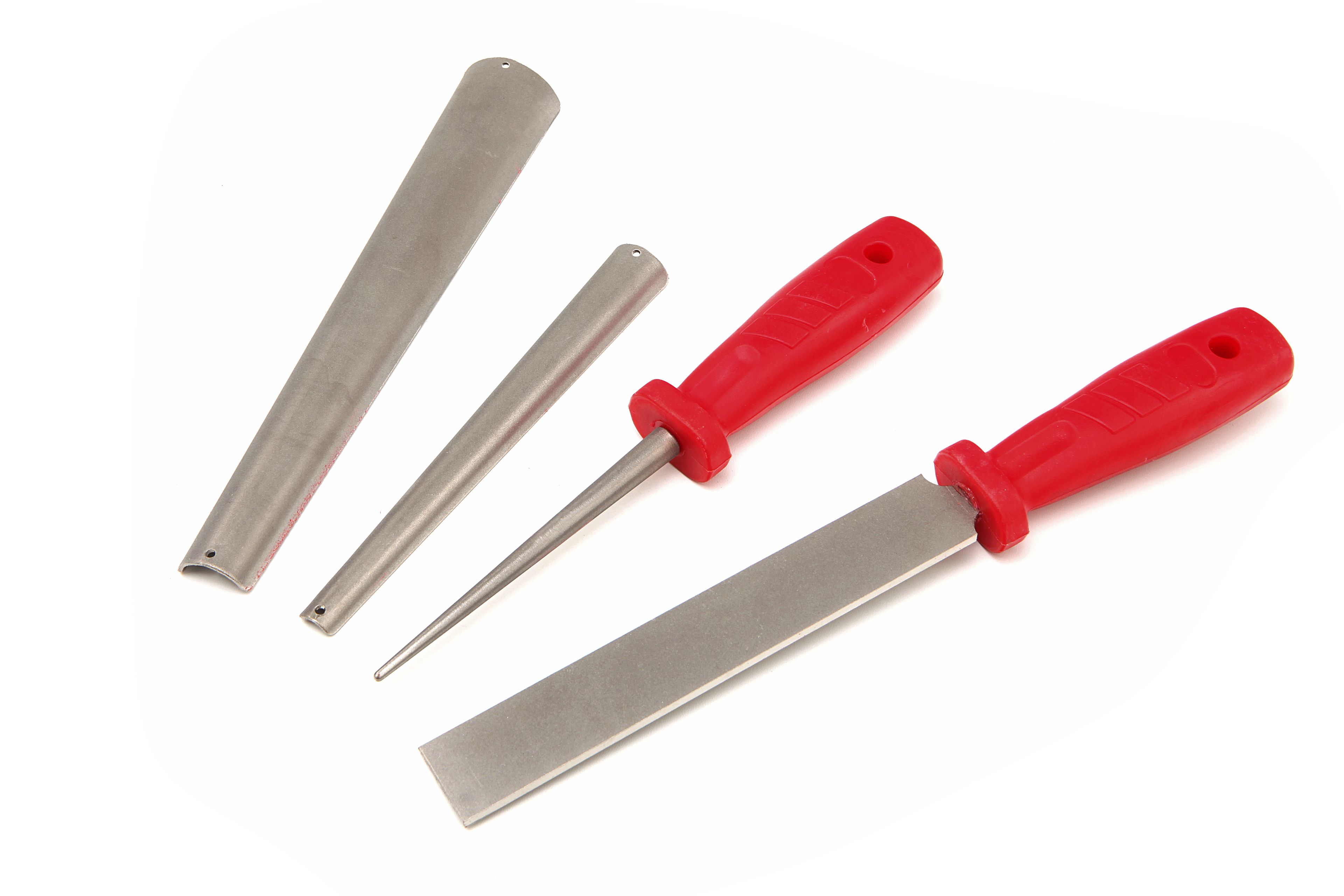 Juego de limas de diamante HBM de 4 piezas para afilar buriles de madera