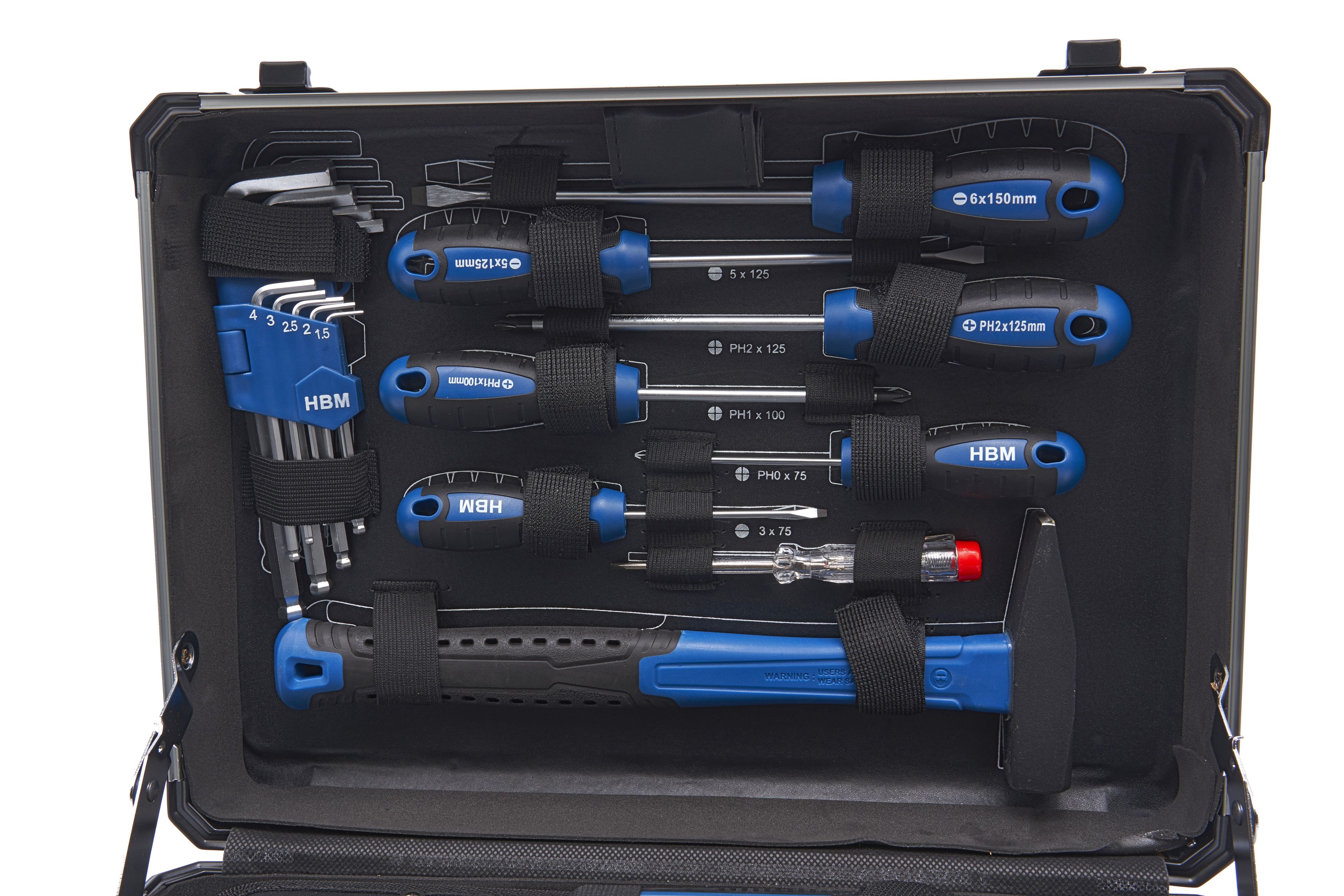 HBM gevulde gereedschapskoffer 111-delig Image 5