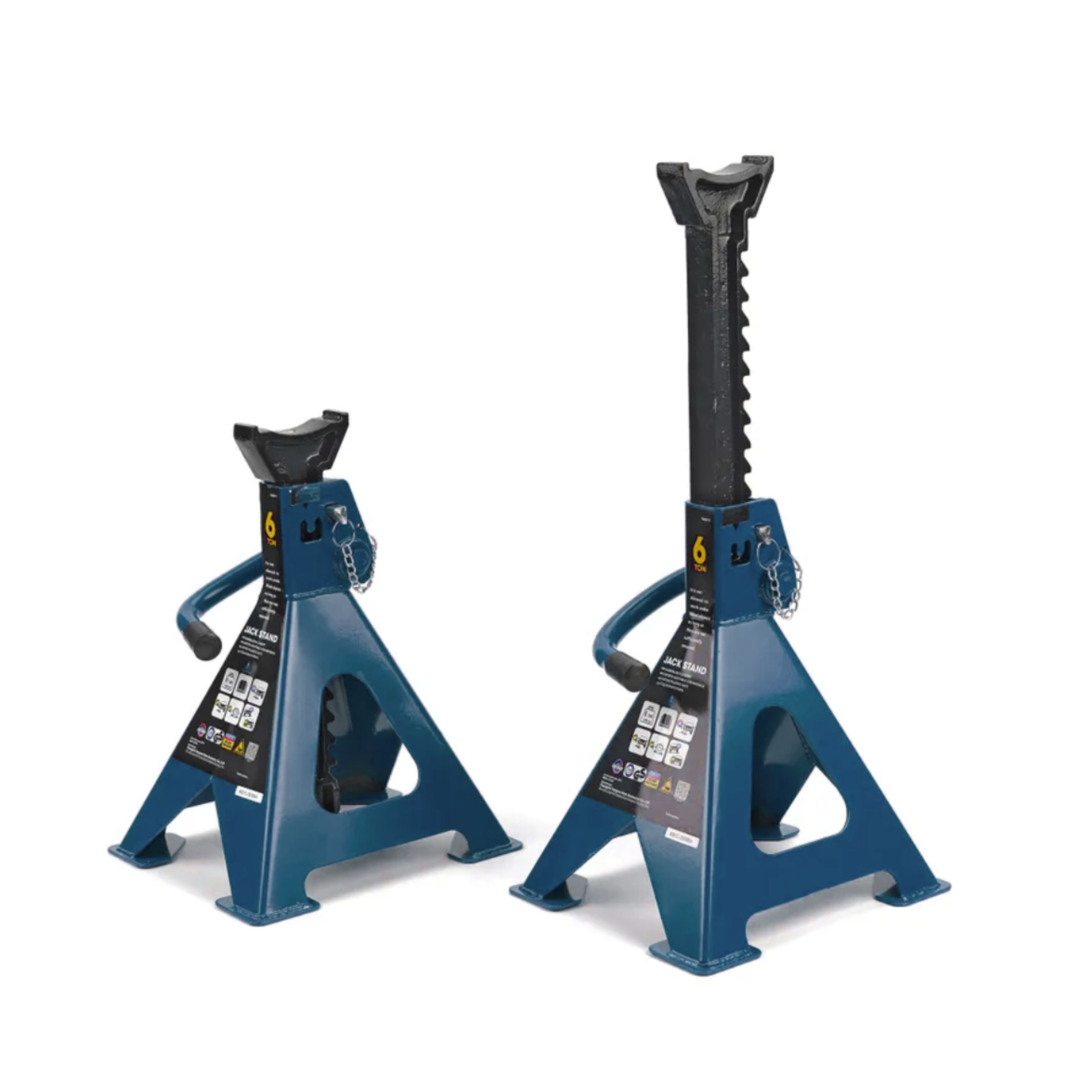 HBM Caballetes de 6 toneladas, juego de 2 unidades