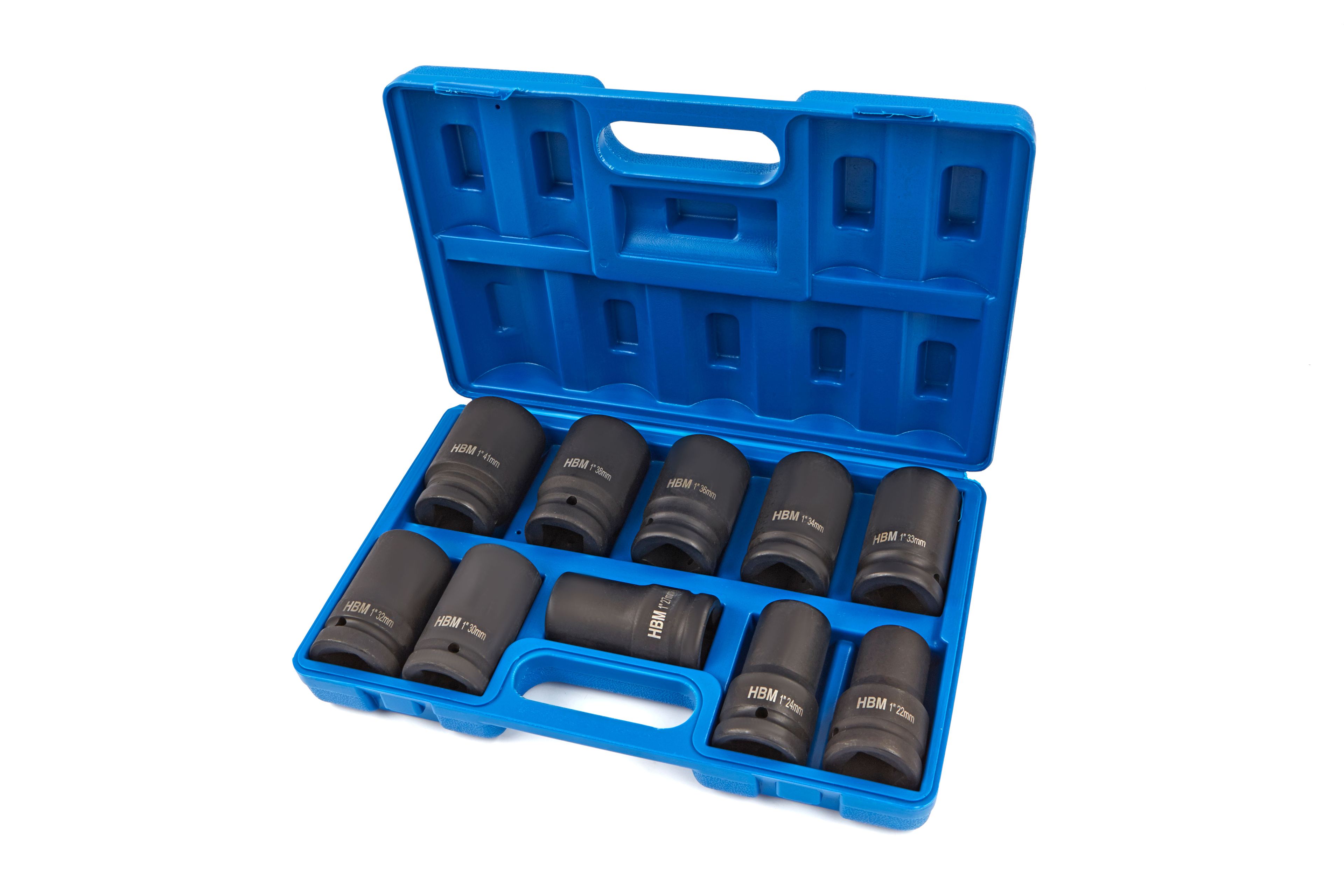 HBM - Jeu de douilles à choc 1 inch 10 pièces