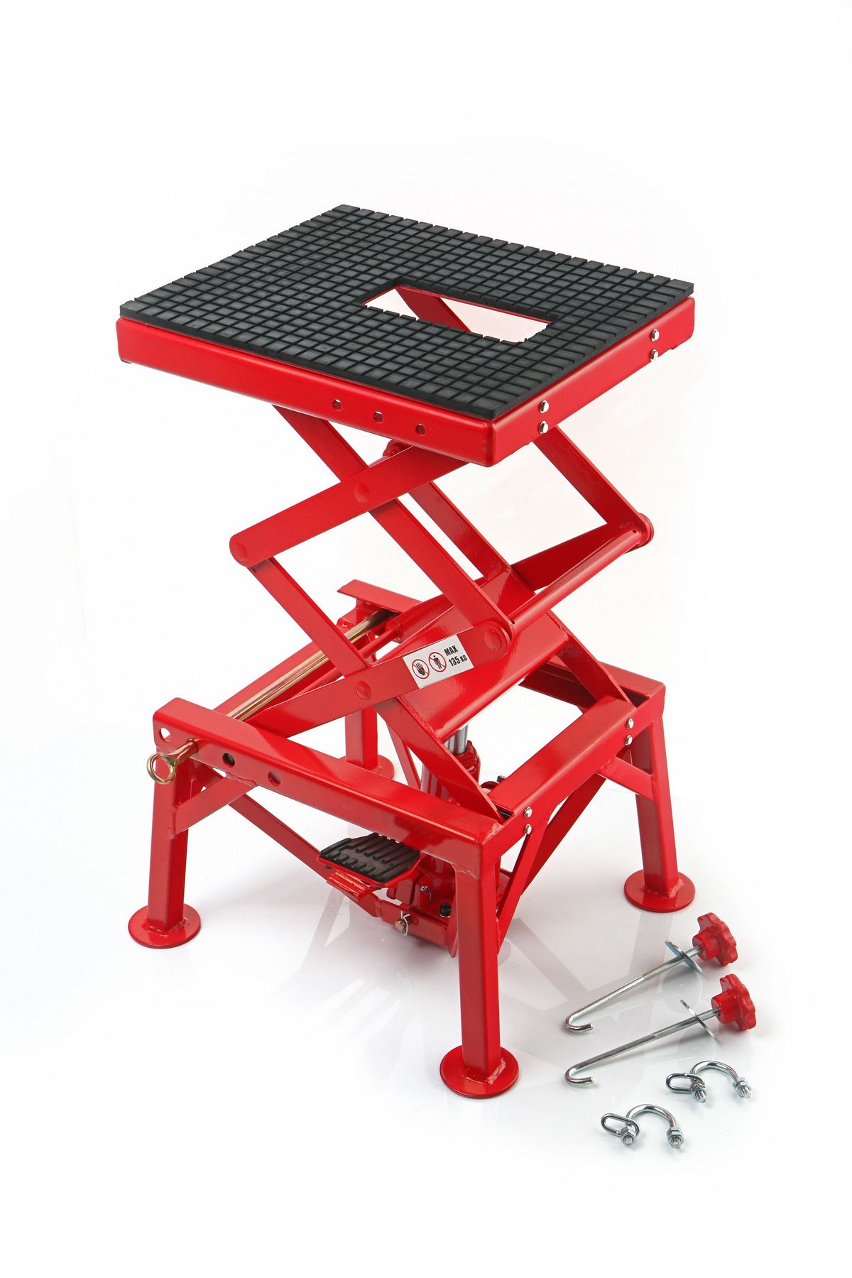 Mesa elevadora de motor HBM 135 kg - Rojo