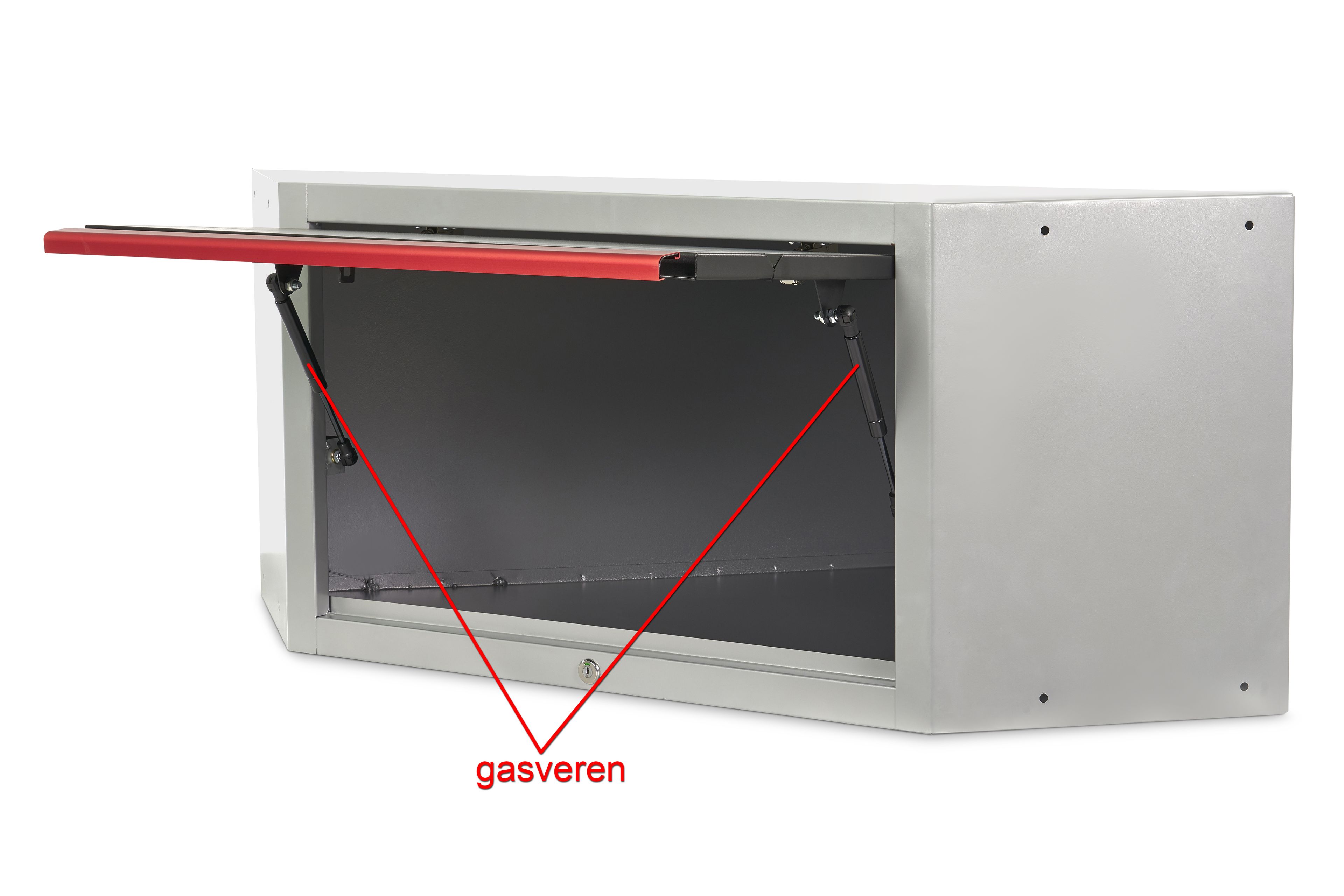 HBM Deluxe Bovenkast Hoek met Gasveren voor Werkplaatsinrichting Image 5