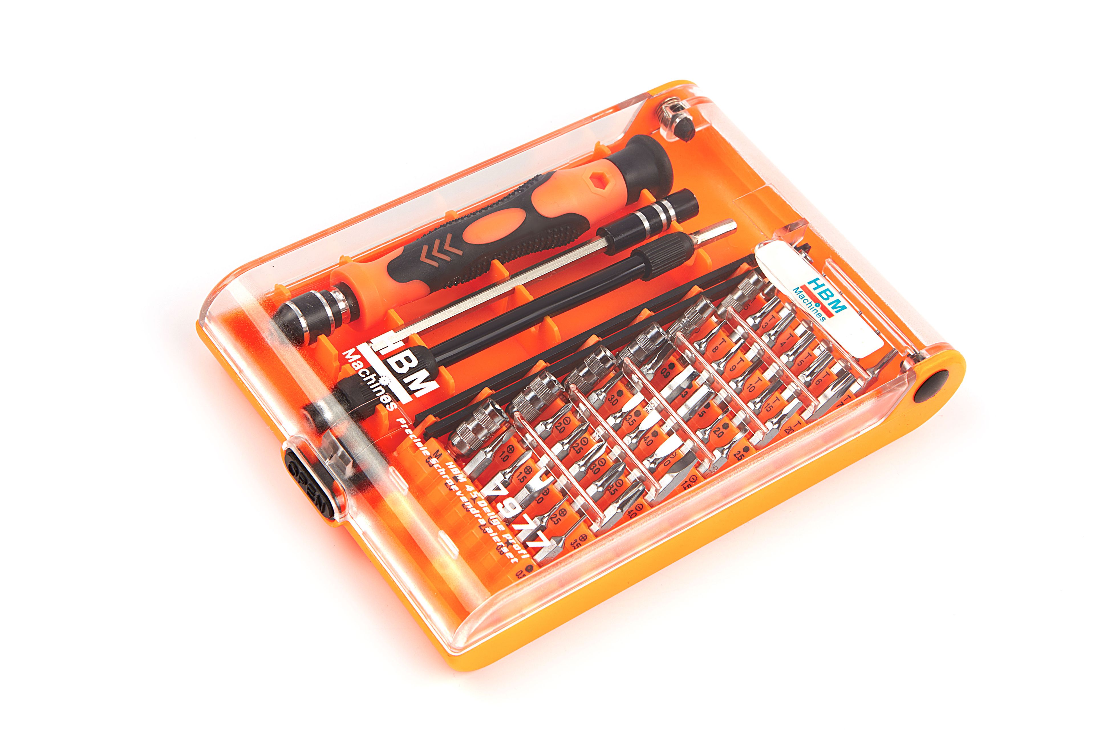 Conjunto de destornilladores de precisión profesional de 45 piezas HBM Image 3