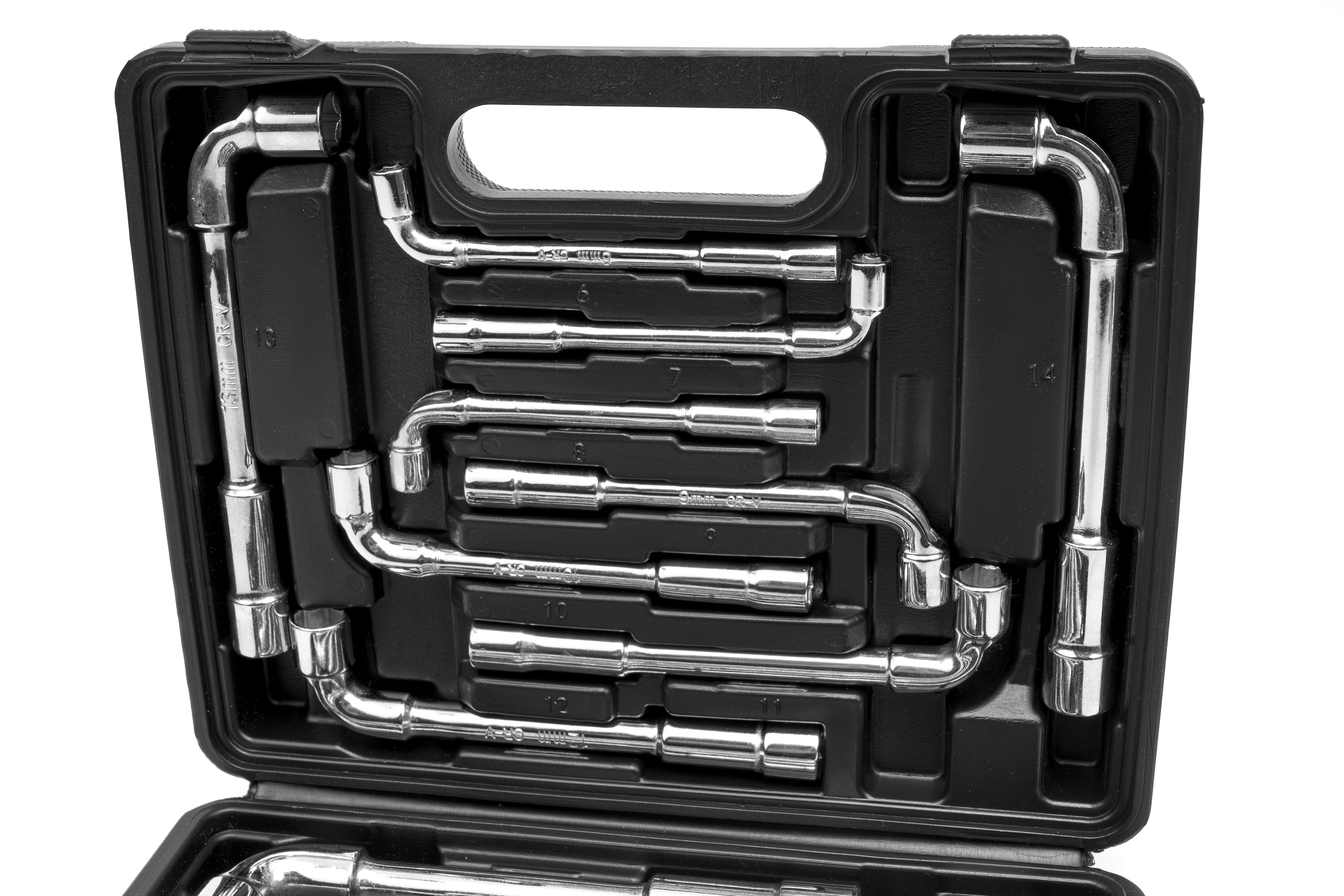 HBM 14 Delige Haakse, Open Pijpsleutelset Image 4