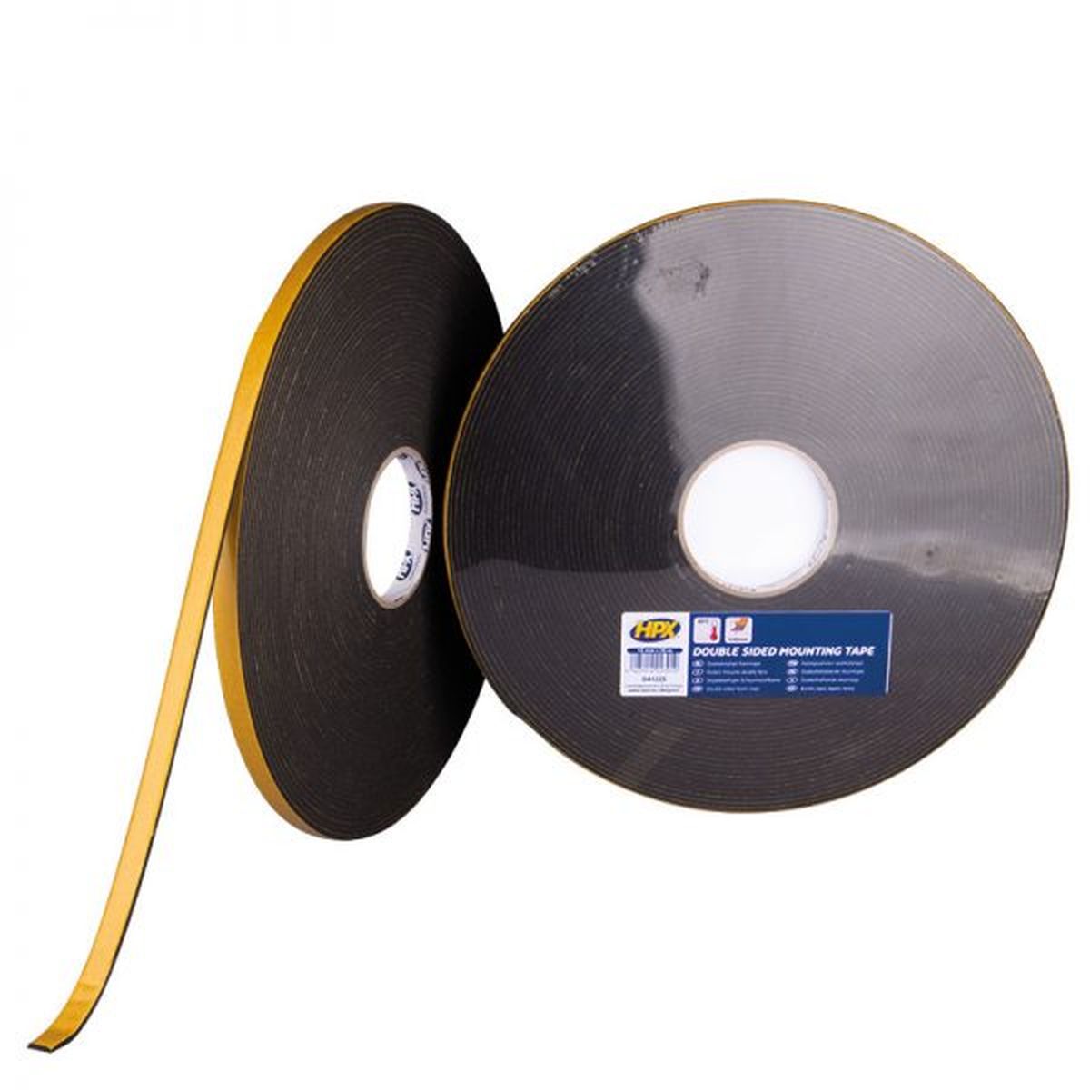 HPX Doppelseitiges Befestigungsband 3mm - anthrazit 12mm x 25m