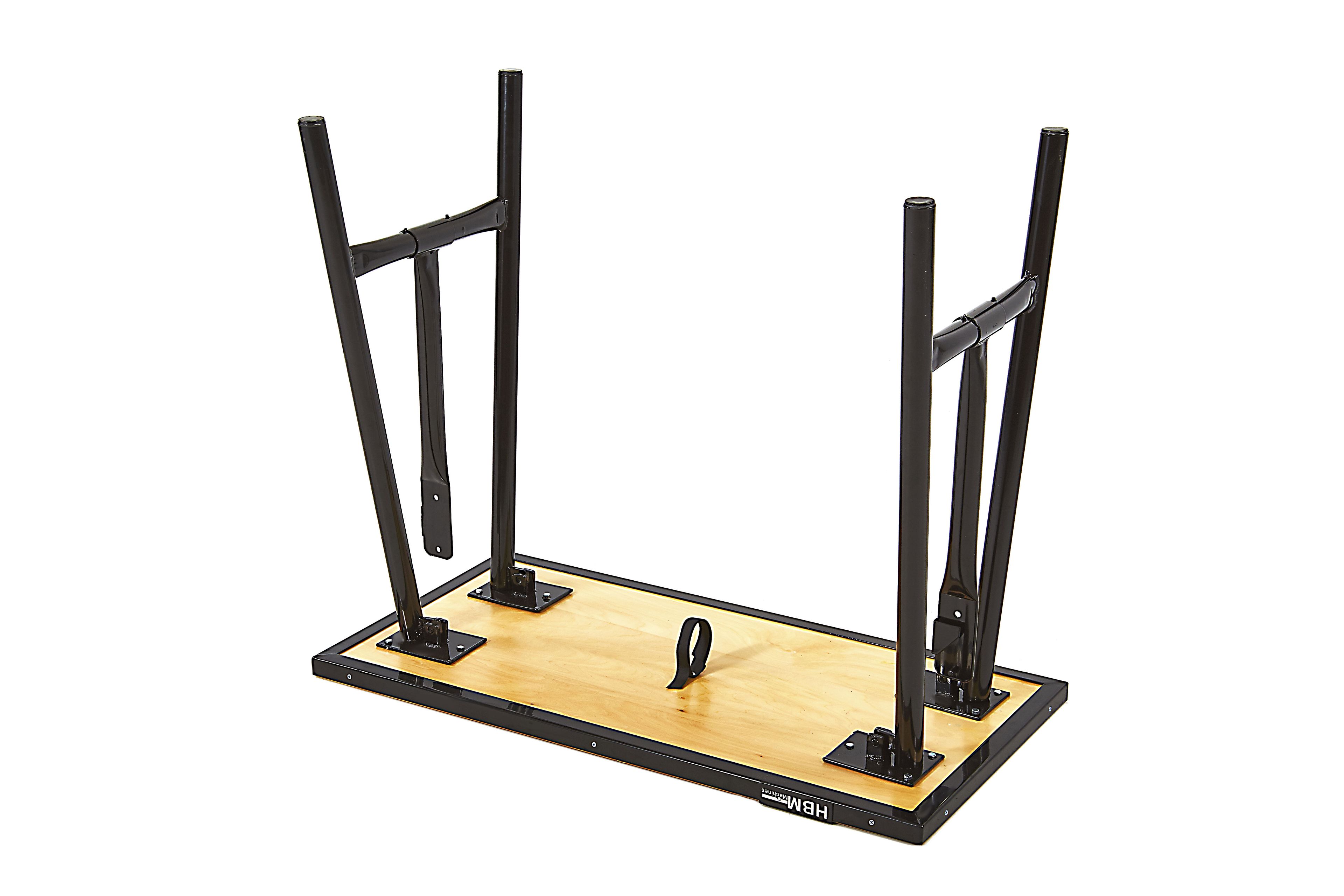 HBM Banco de trabajo plegable 100 cm Heavy Quality con tapa de madera NEGRO Image 4